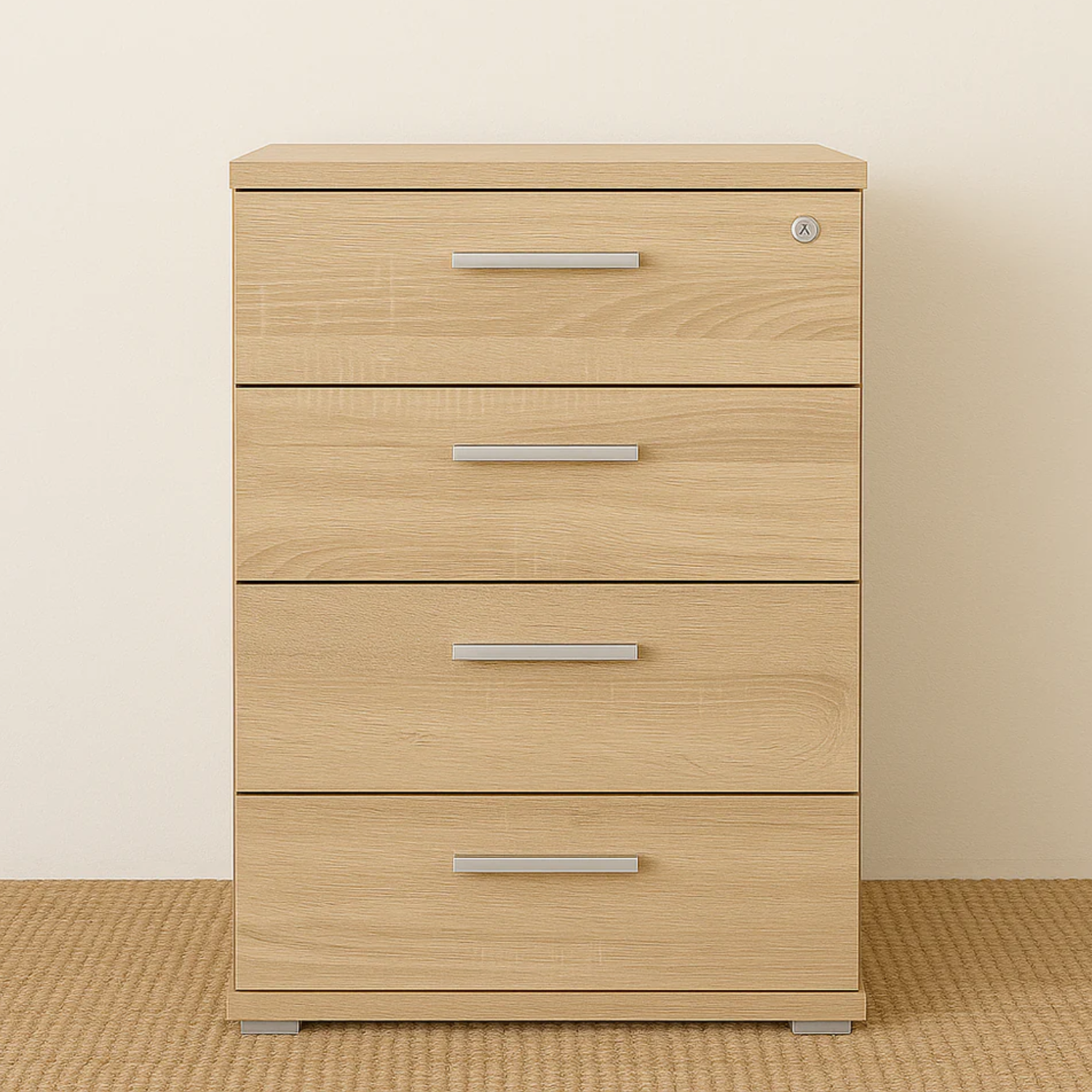 Caisson à Tiroirs de Bureau - Rangement Compact et Pratique avec Verrouillage Centralisé