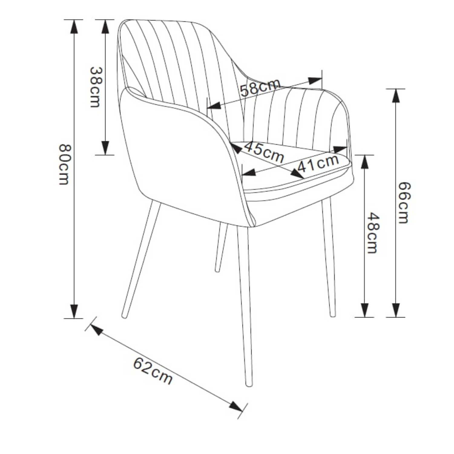 Chaise en similicuir doudou ou  velours avec piètement en acier