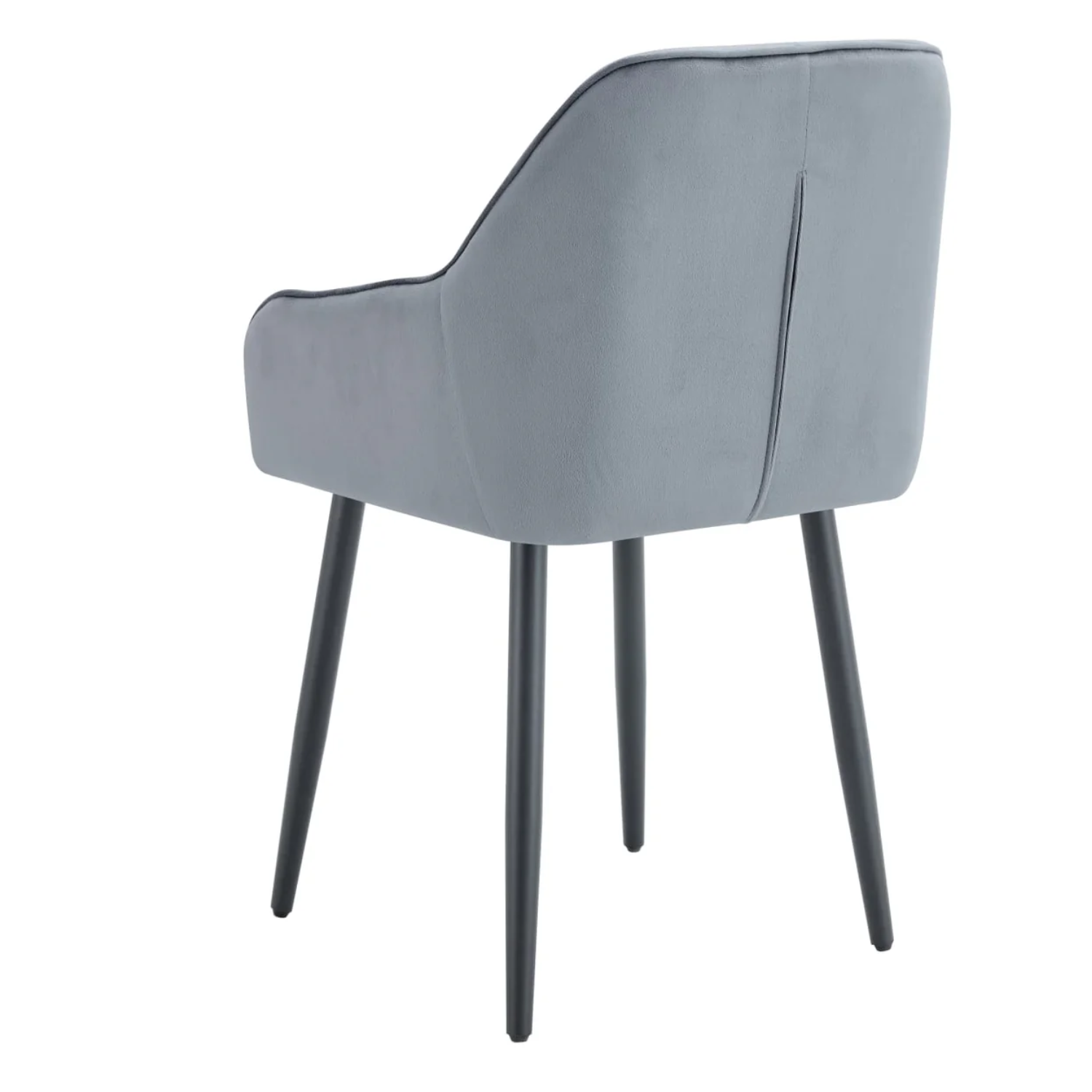 Chaise Assise en velours avec Piètement en métal noir