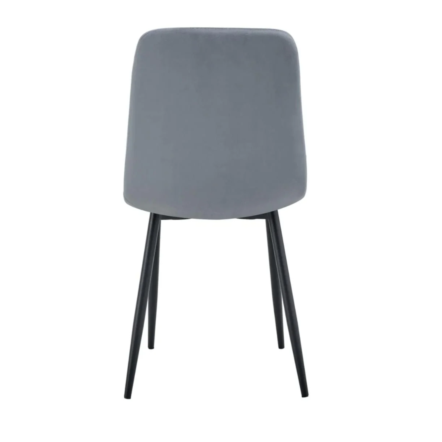 Chaise avec assise en tissu velours et piètement en acier