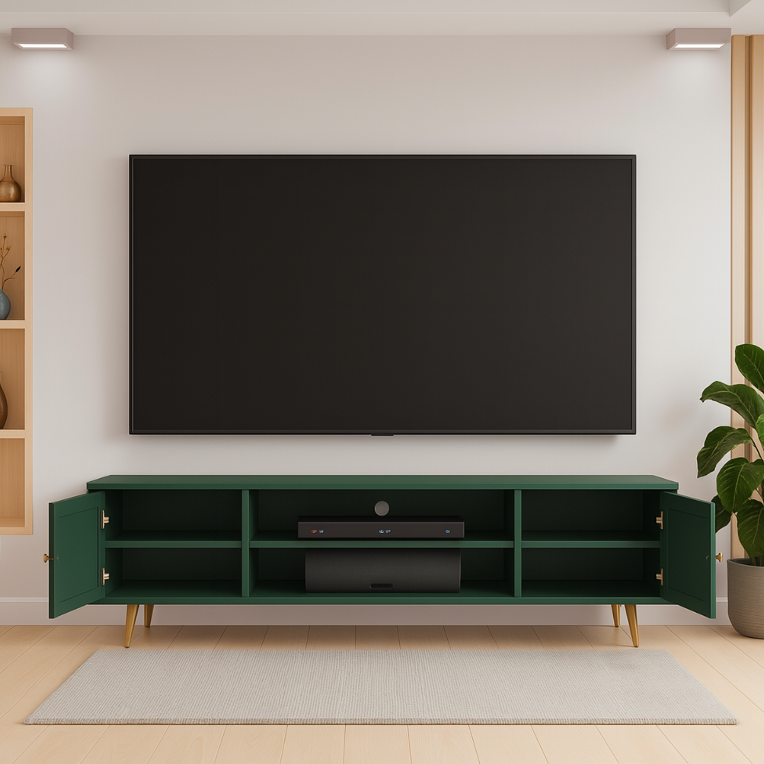 Meuble TV Labrador avec Bordure ABS - Design Moderne et Résistant aux Rayures