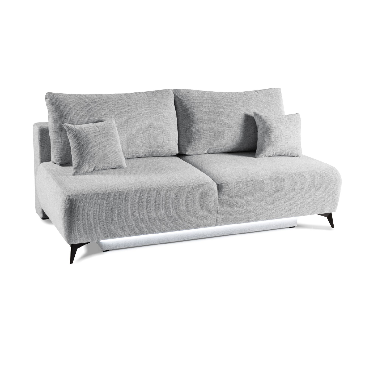 Canapé-lit 3 places – Design moderne, fonction couchage DL automatique, tissu et rangement