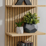 JOY wall unit 180 cm with a striped panel, Cremona chêne — vue 3