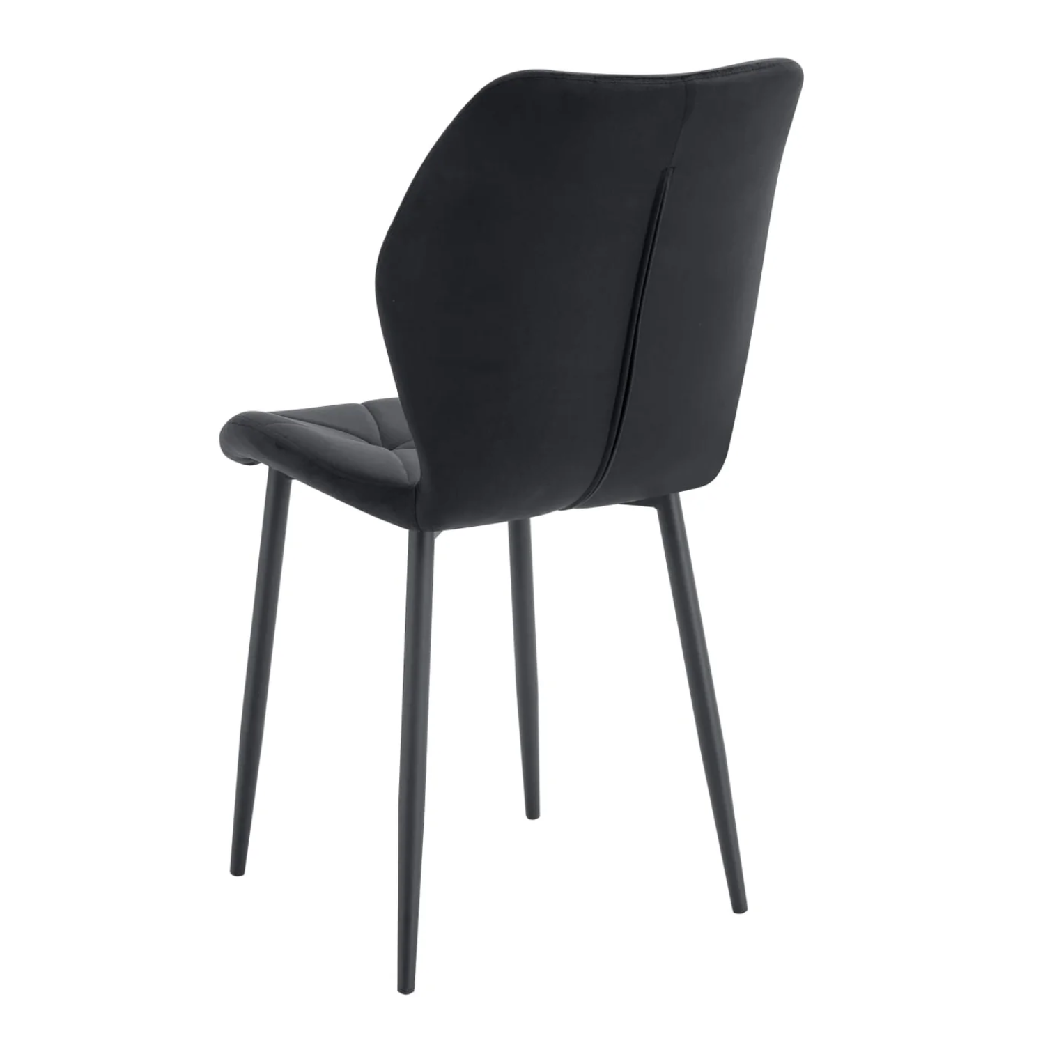 Chaise  en Velours avec Pieds Métal Noir