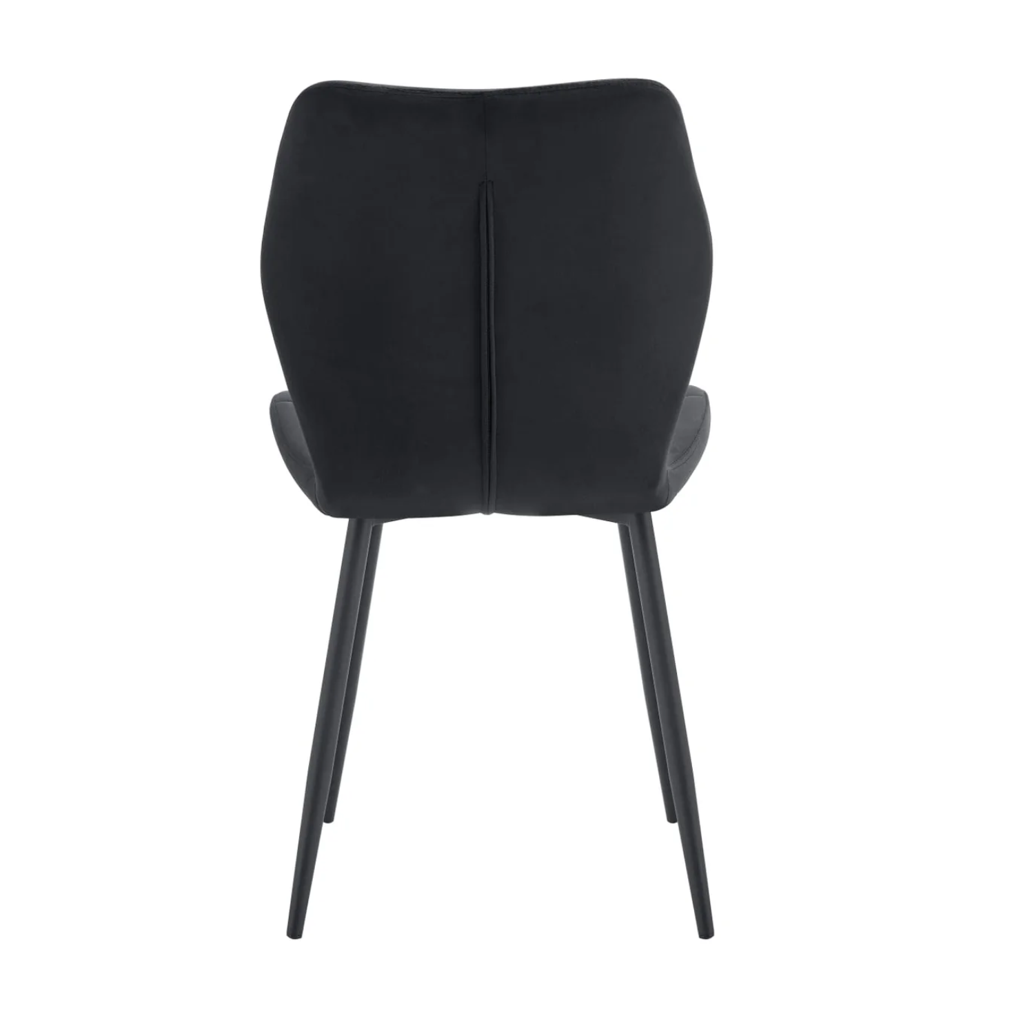 Chaise  en Velours avec Pieds Métal Noir