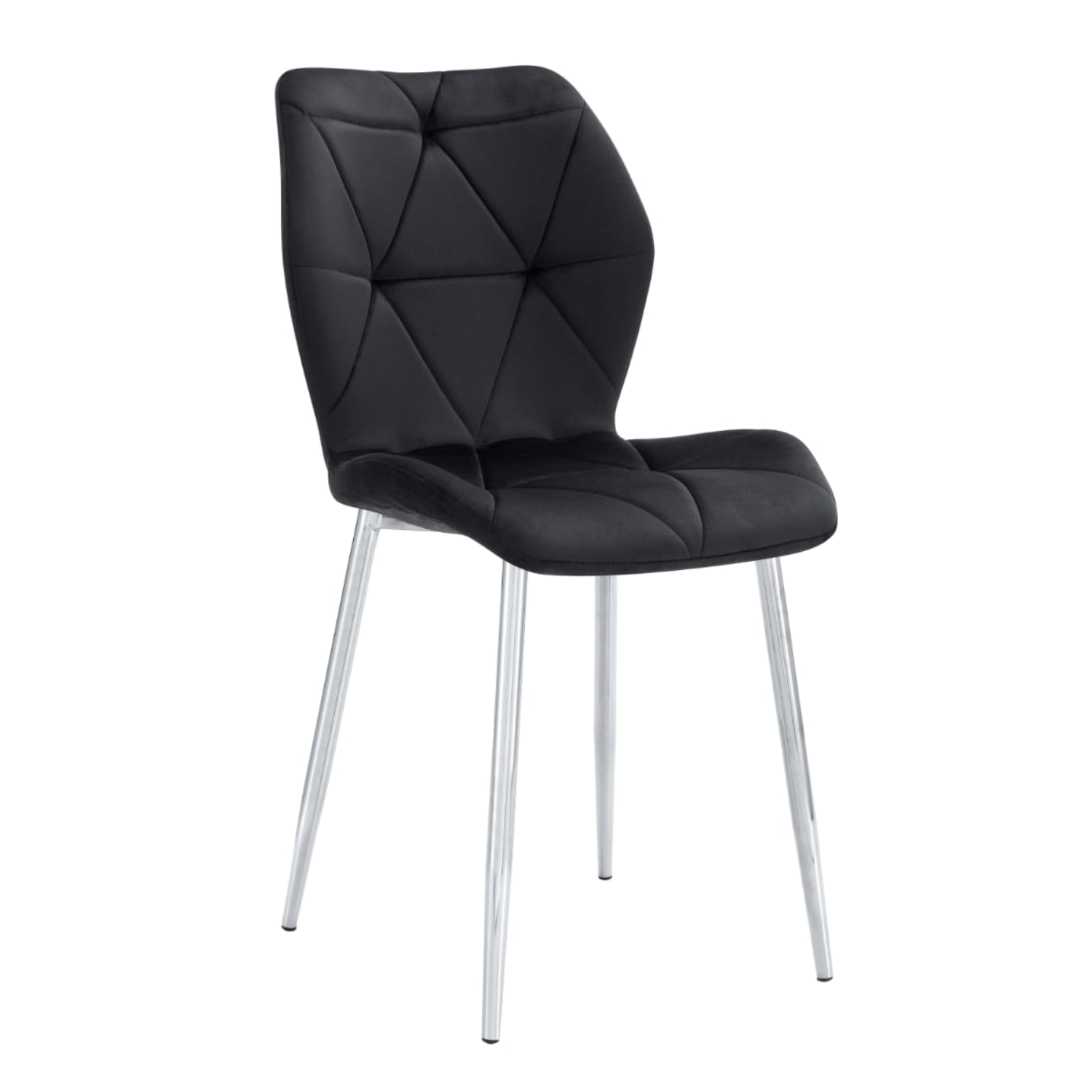 Chaise  en Velours avec Pieds Métal Noir