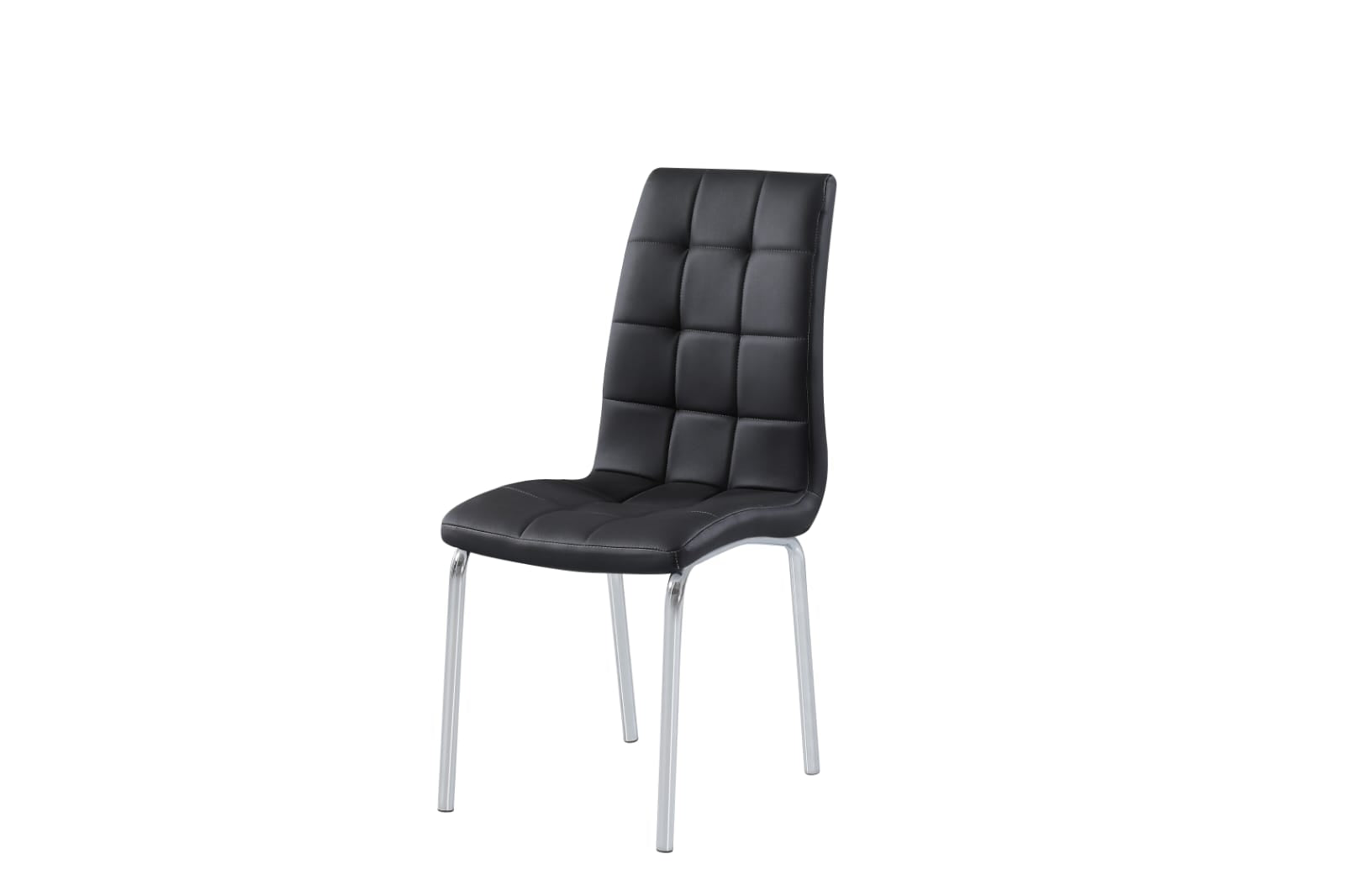Lot de 6 chaises – Velours ou similicuir & pieds en acier argenté – Élégance sobre et confort moderne