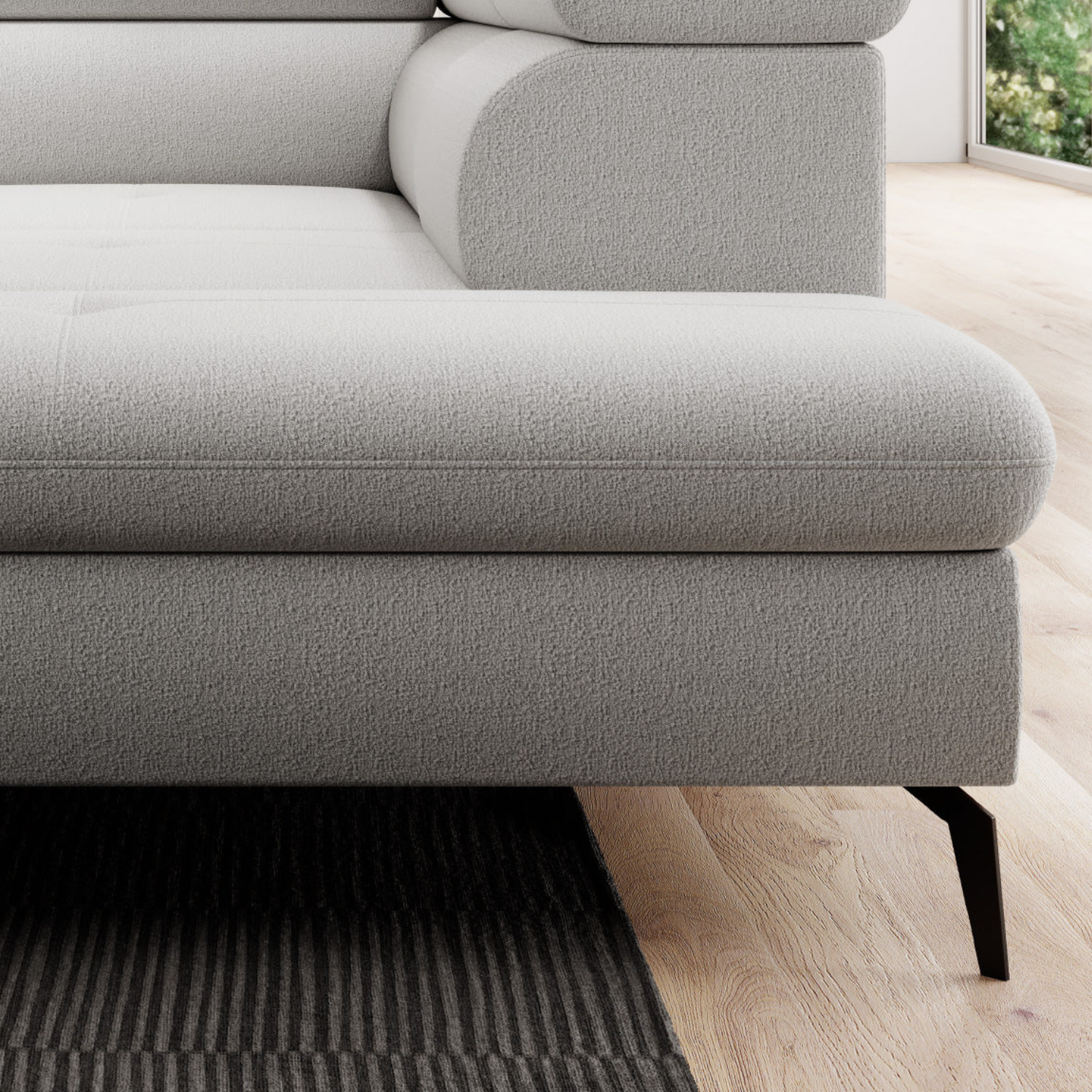 Canapé d’angle L – Design contemporain, convertible avec coffre de rangement et confort personnalisé