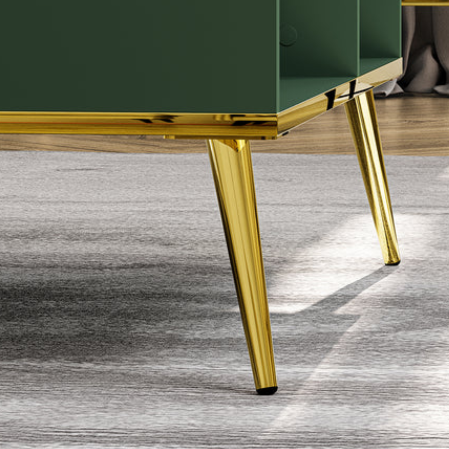 Table Basse Labrador avec Bordure ABS et Pieds Métalliques  - Élégance Moderne et Résistance