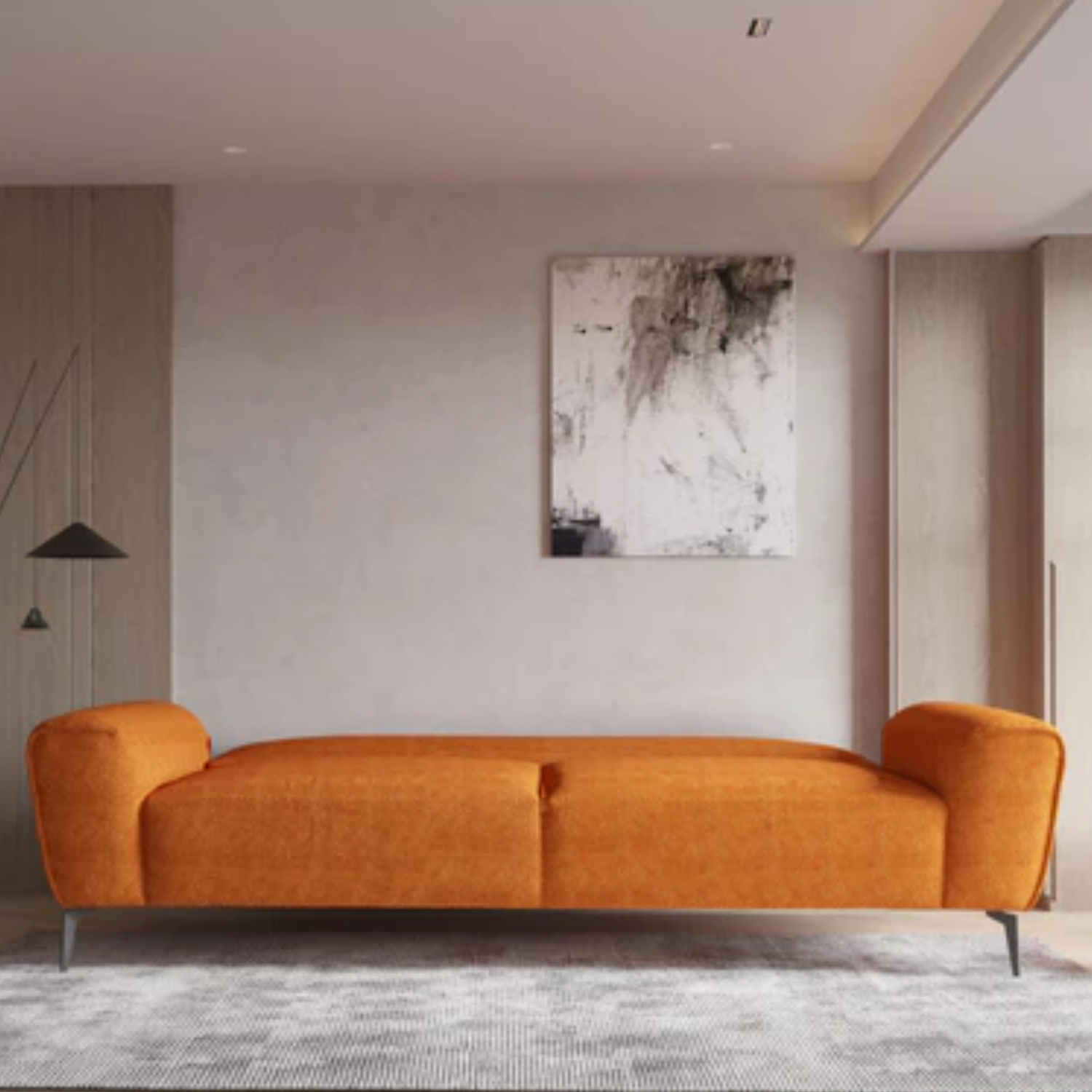 Canapé d'Angle avec Fonction Lit et Coffre de Rangement