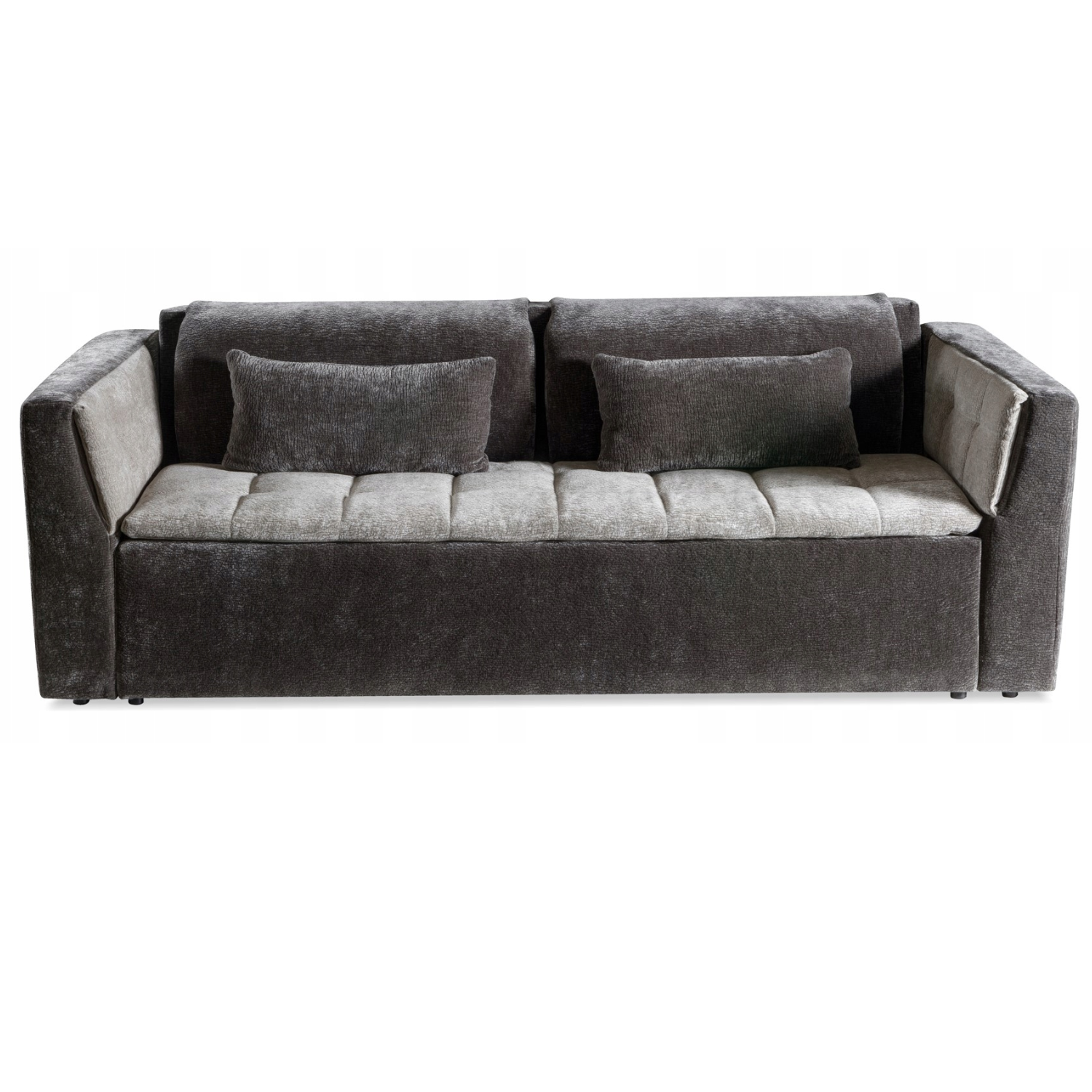 Canapé-lit – Grand canapé gris convertible avec couchage 191x150 cm
