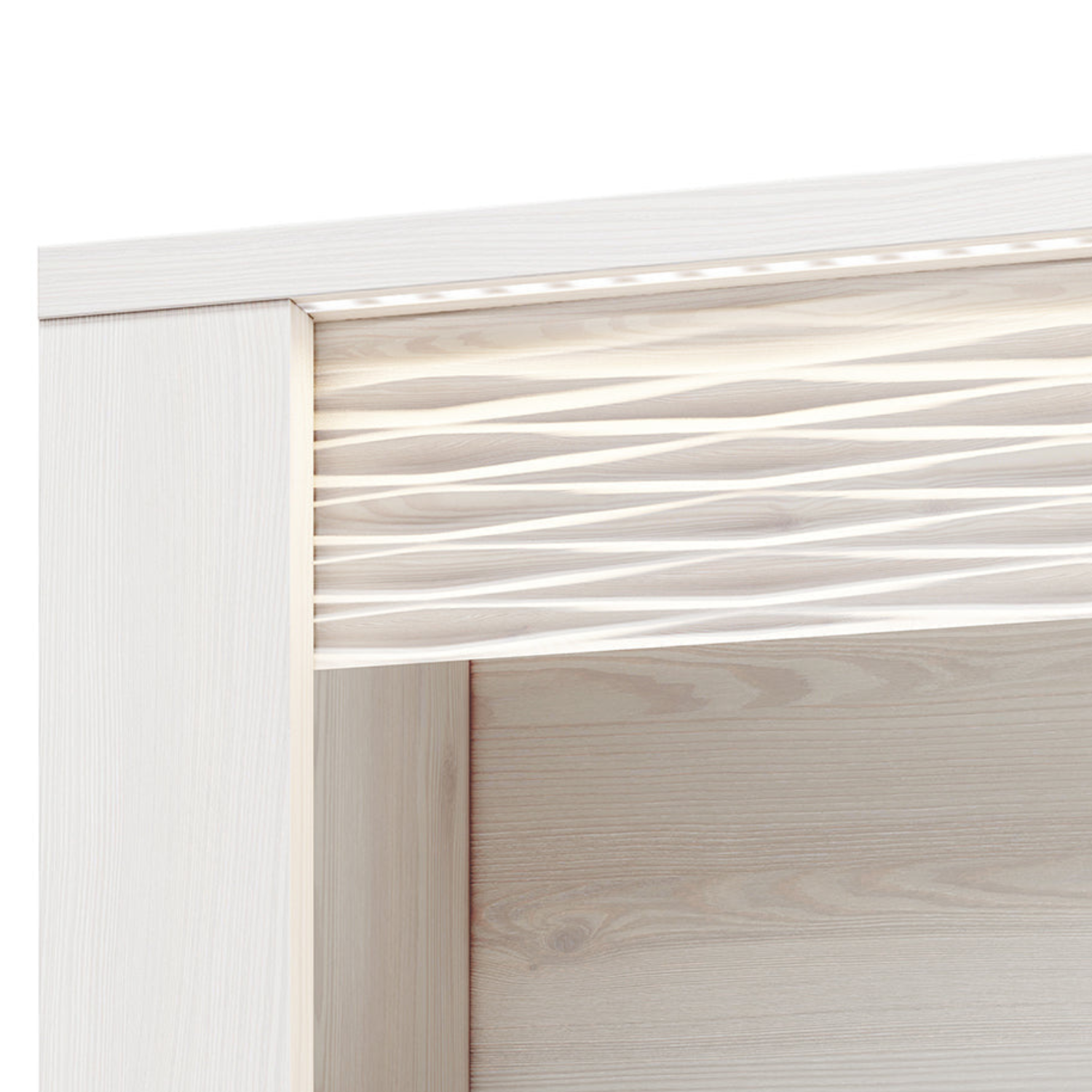 Meuble TV moderne – Pin Enneigé – Design épuré et durable – Compartiments de rangement pratiques
