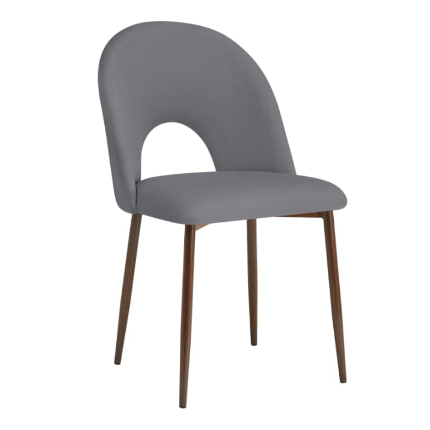 Chaise  avec Velours beige ou anthracite & piétement métal