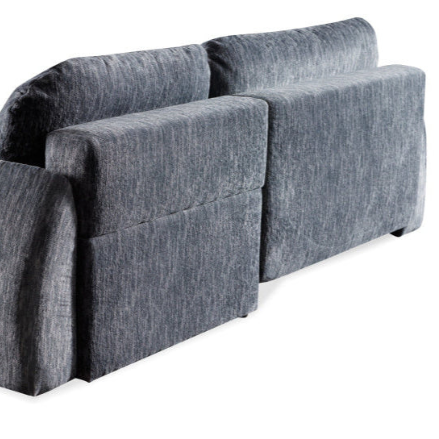 Canapé d’angle arrondi – Convertible, rangement intégré & tissu Ambience 18 doux et lumineux