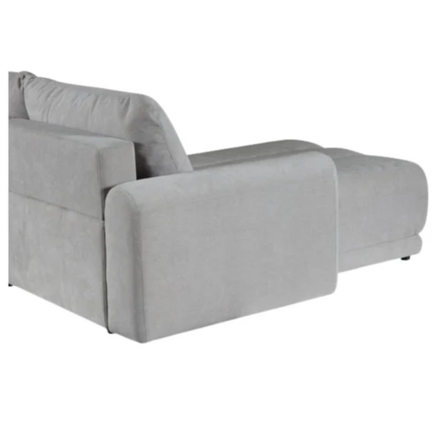 Canapé panoramique convertible Gris avec lit intégré et finitions haut de gamme