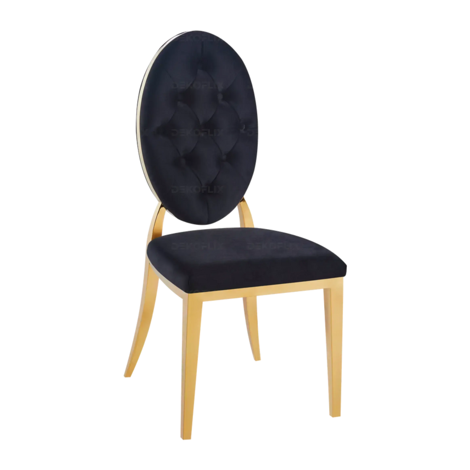 Ensemble Table à Manger Plateau Marbre Noir et 4 Chaises Velours Taupe