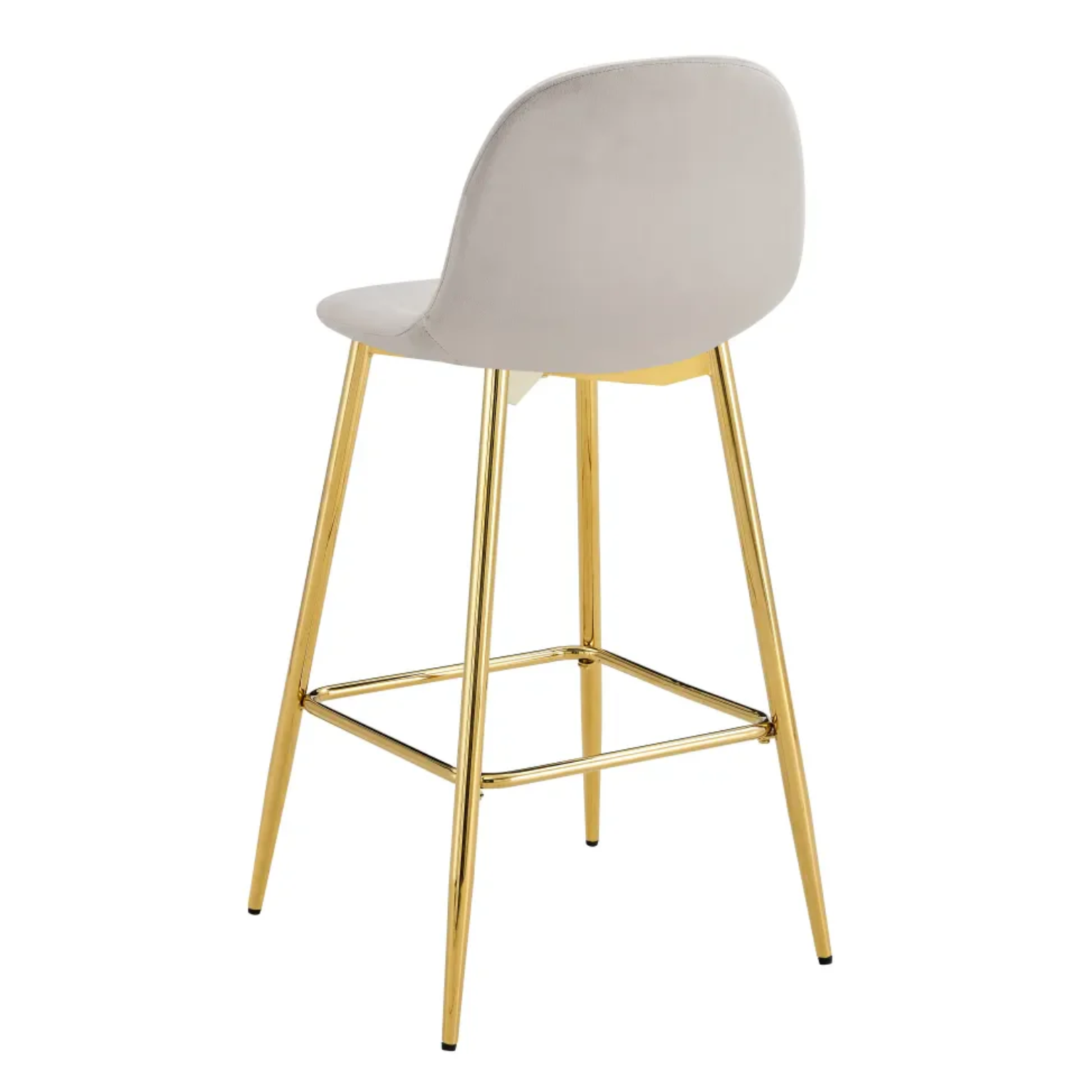 Tabouret de bar élégant en velours et métal doré – Chic, Confort et Style Scandinave