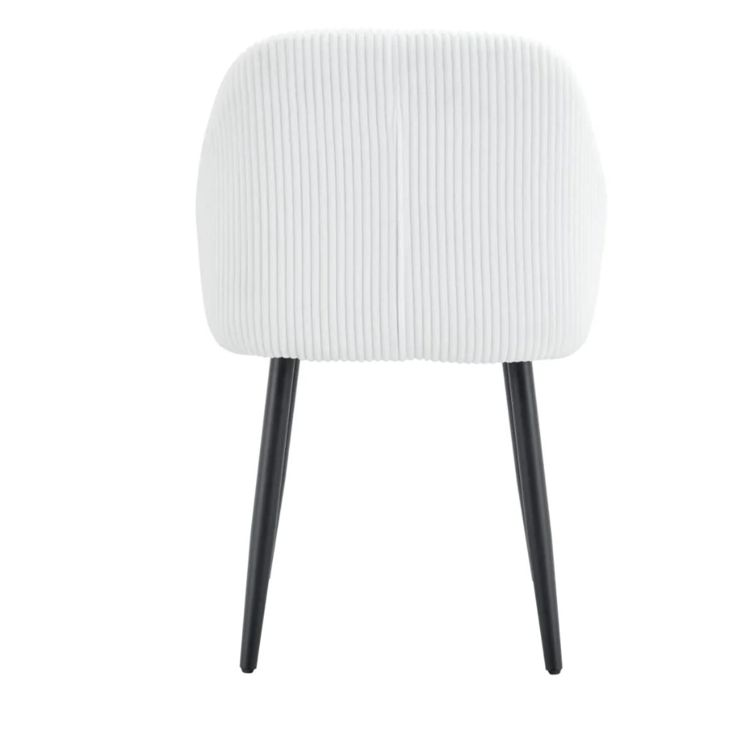 Chaise en tissu côtelé – Design moderne et confortable avec piètement métal noir