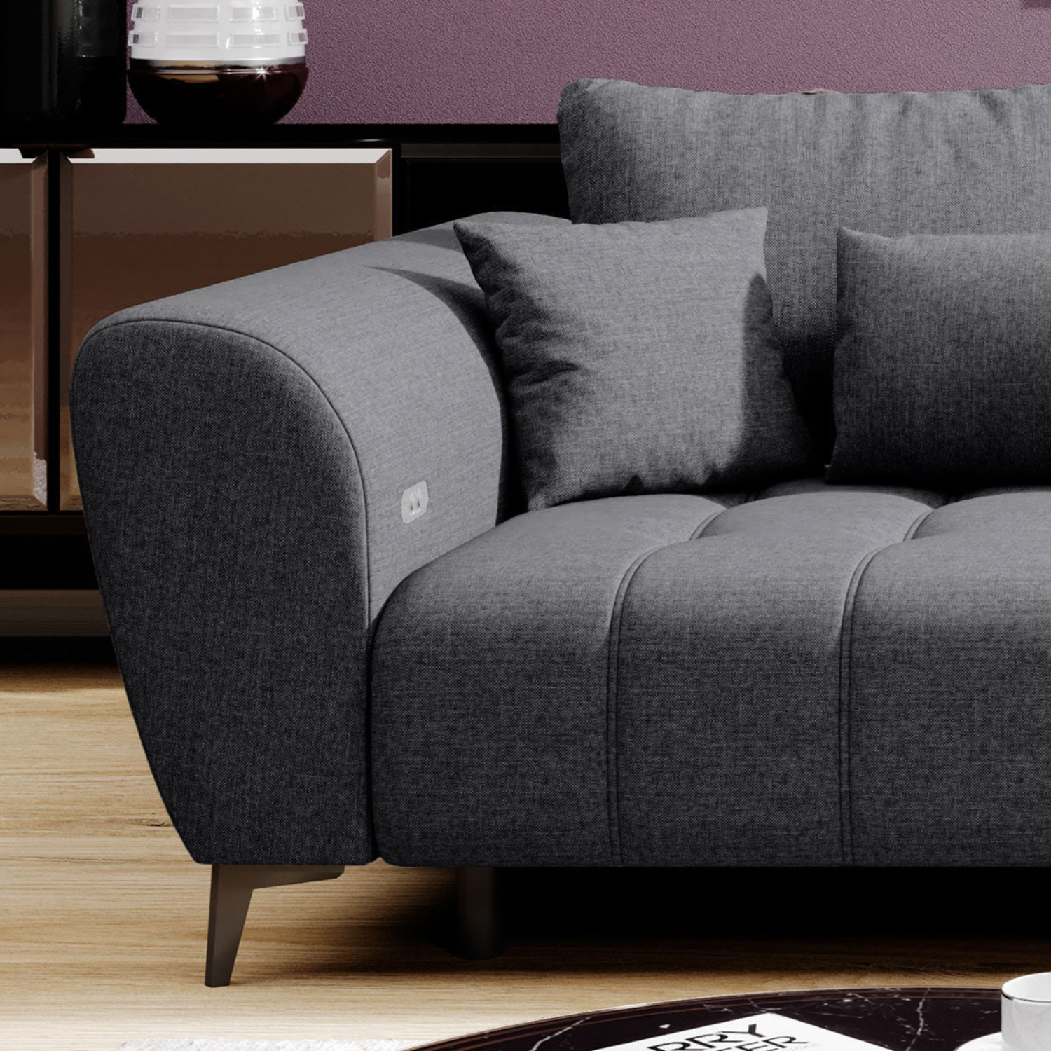 Canapé d’Angle  – Grand Confort avec Profondeur d’Assise Réglable Électriquement