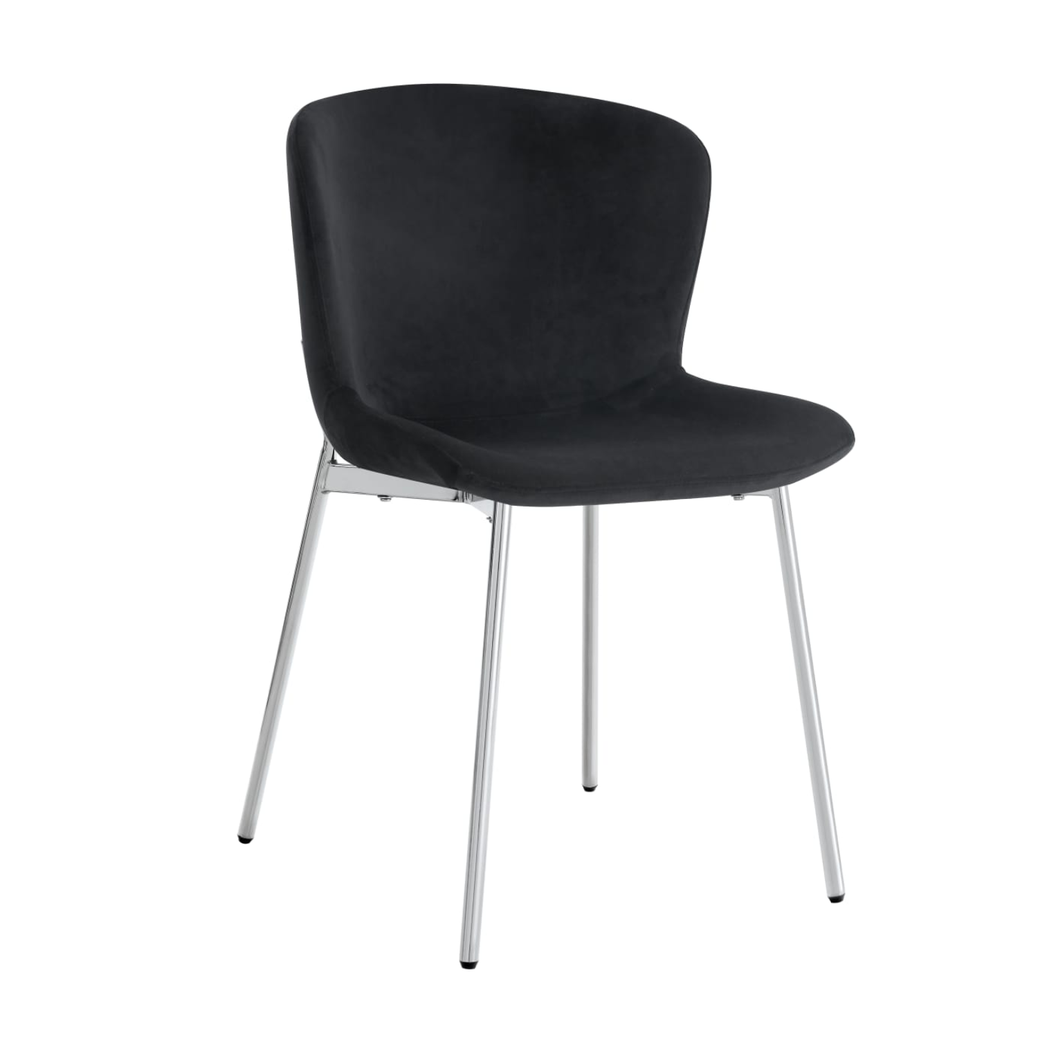 Chaise  en Assise velours avec structure métallique dorée, style moderne