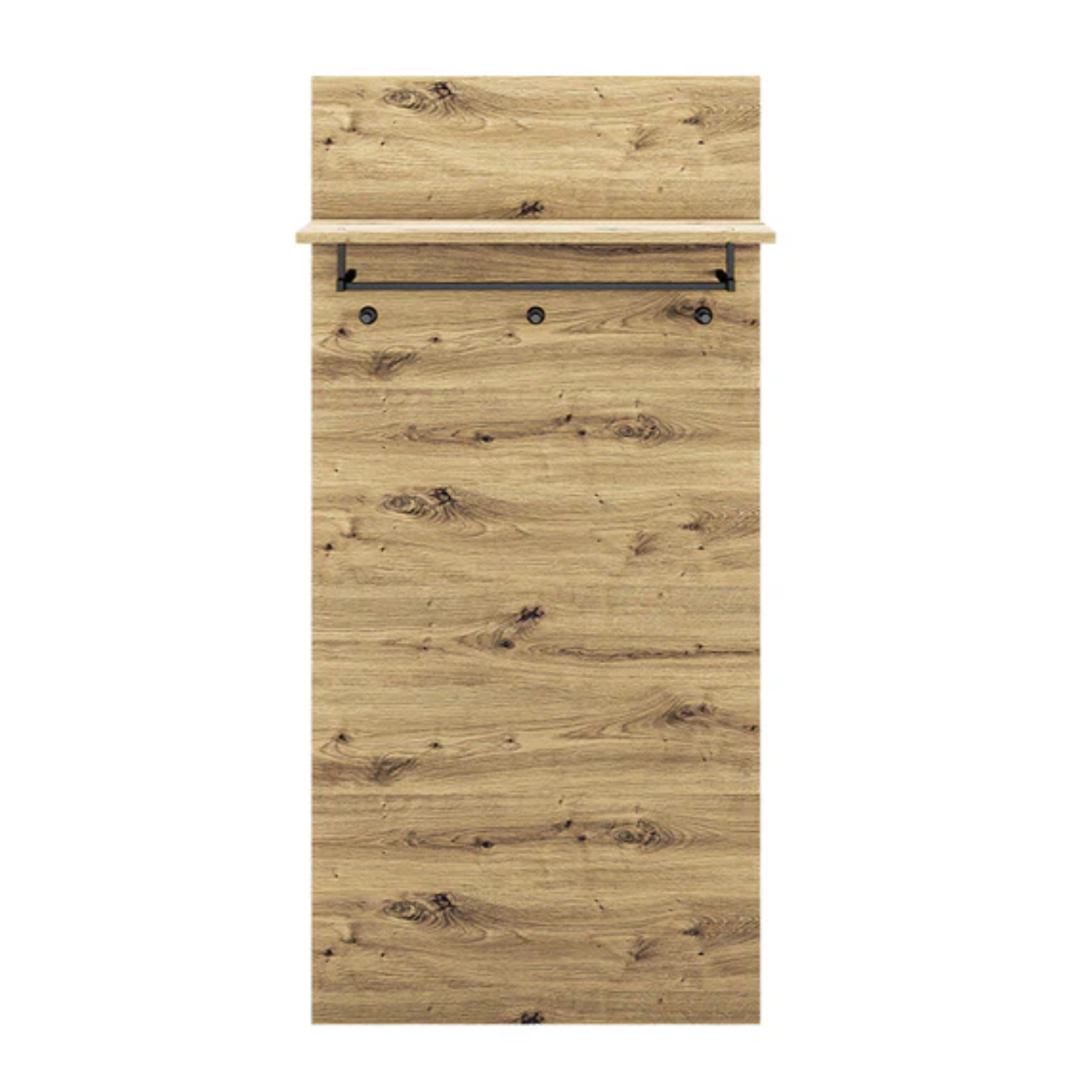 Cintre mural rembourré en chêne artisanal – Élégance pratique pour votre intérieur