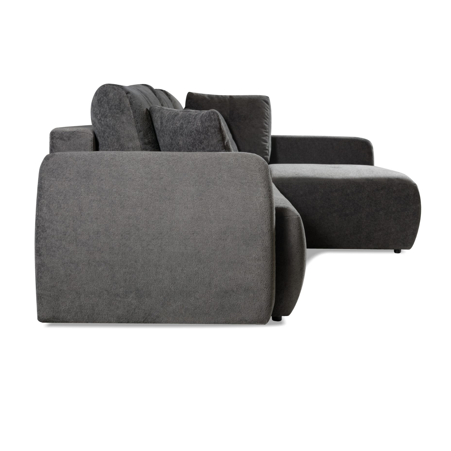 Canapé d’angle extensible avec rangement – 291 cm – Côté droit – Gris
