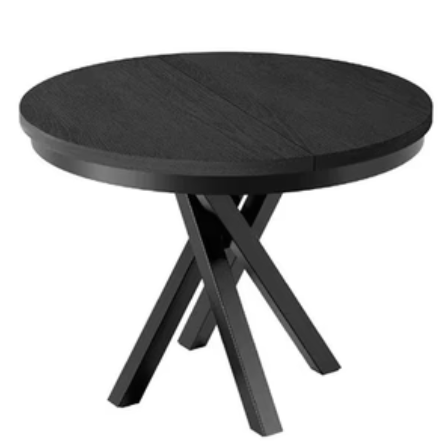 Table à manger Ronde extensible Contemporaine – Pieds Croisés