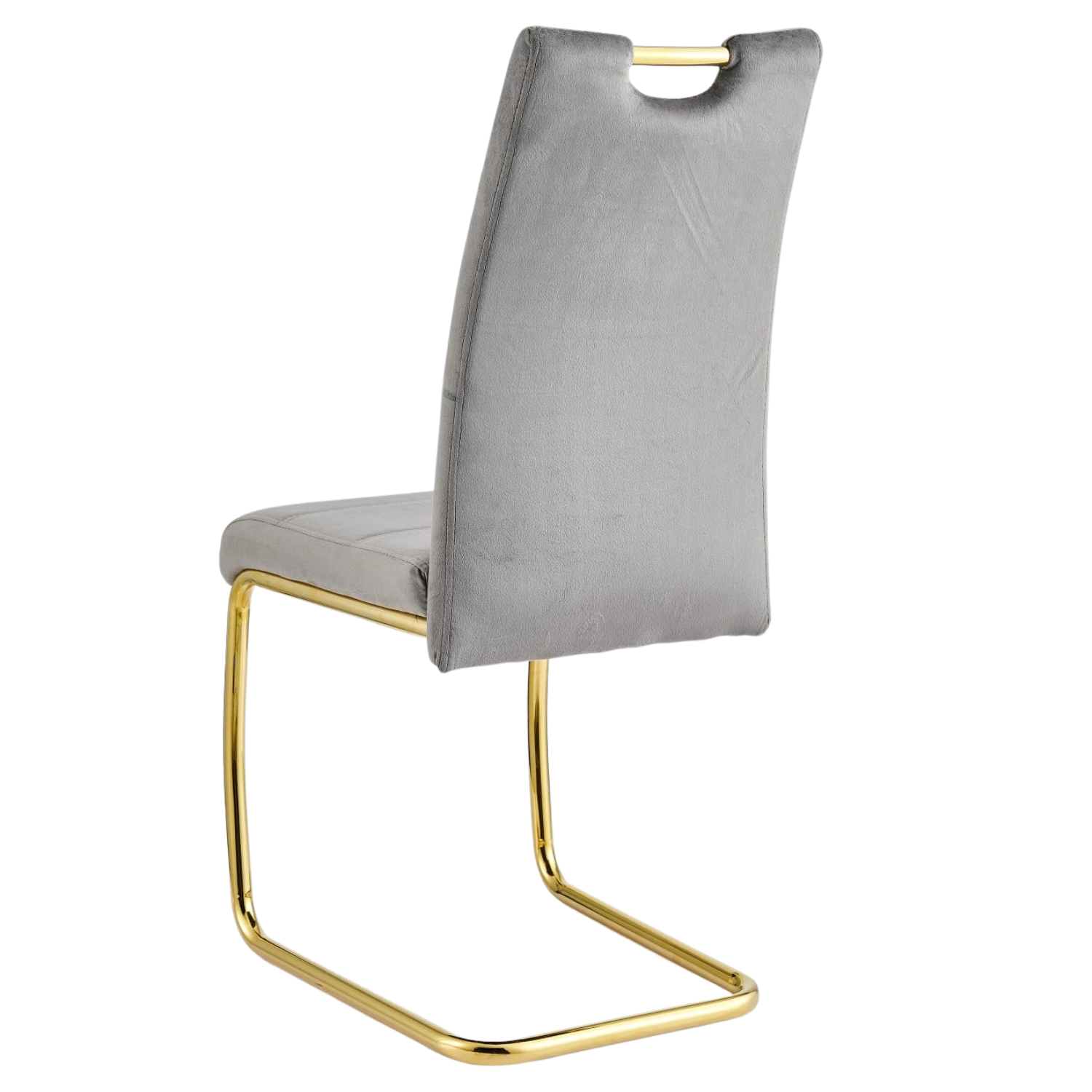 Chaise  en Velours – Pieds en Acier Inoxydable Argenté ou Doré
