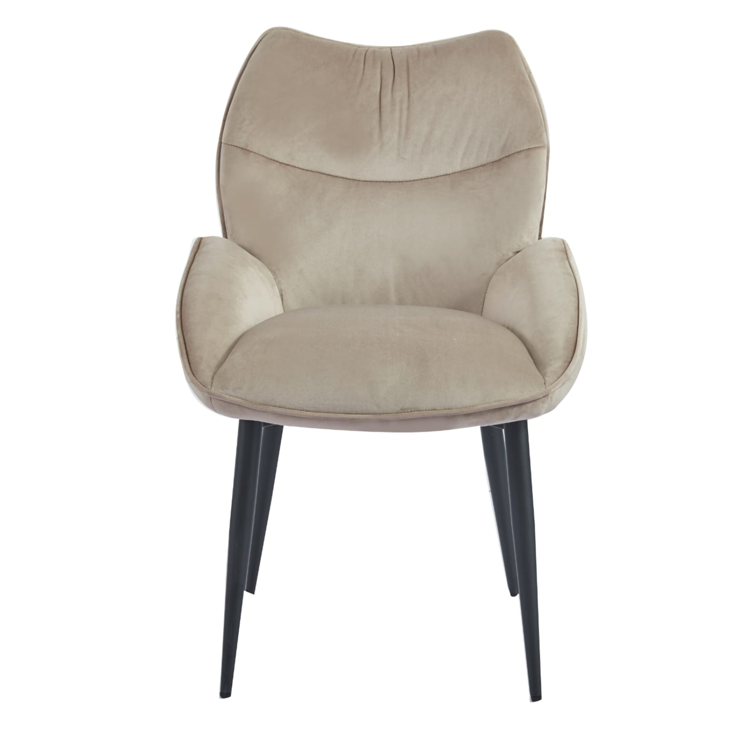 chaise  Assise ergonomique en velours & pieds métal
