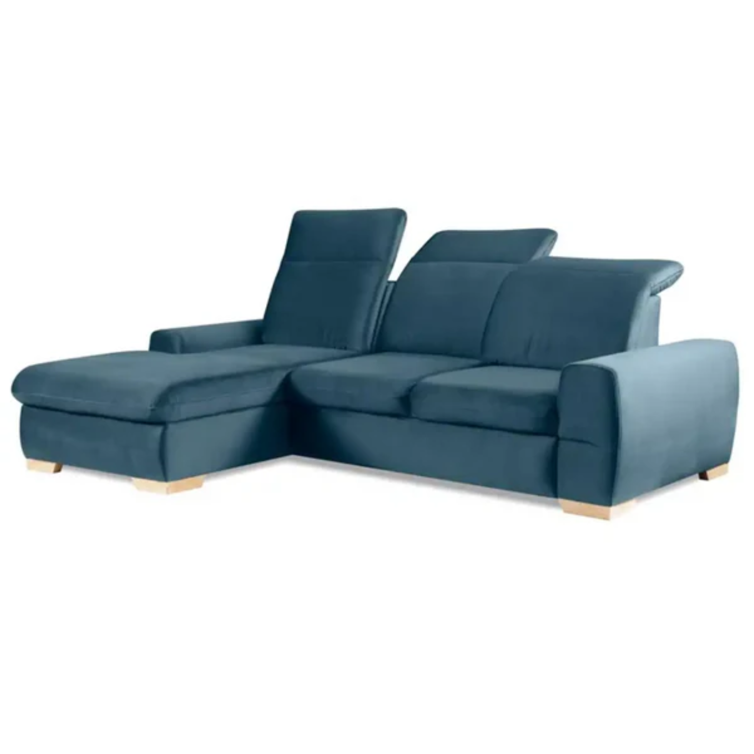 Canapé d’angle réversible avec couchage 200x140 cm et rangement intégré