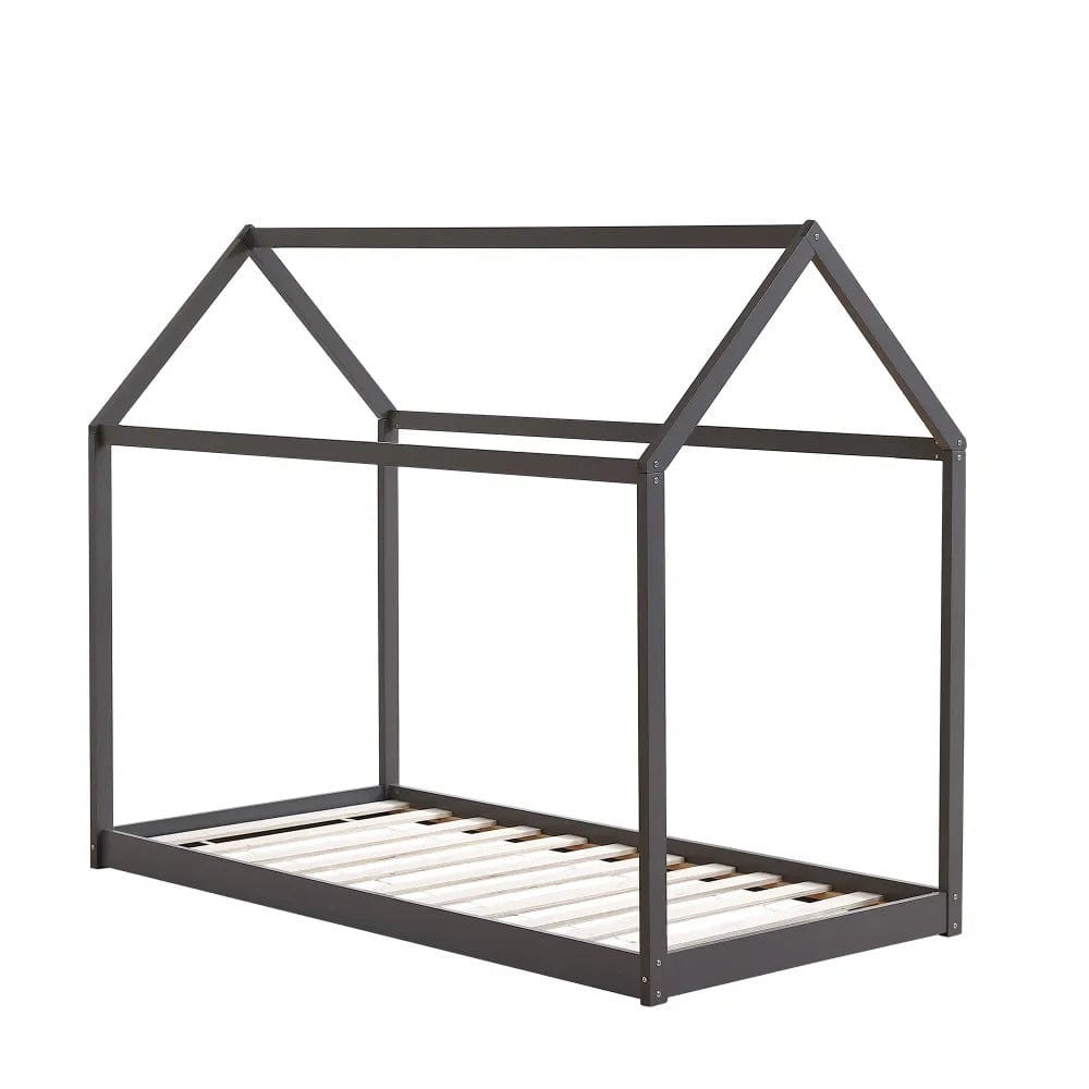 Lit cabane ROBINSON en bois 90x190 cm avec sommier intégré