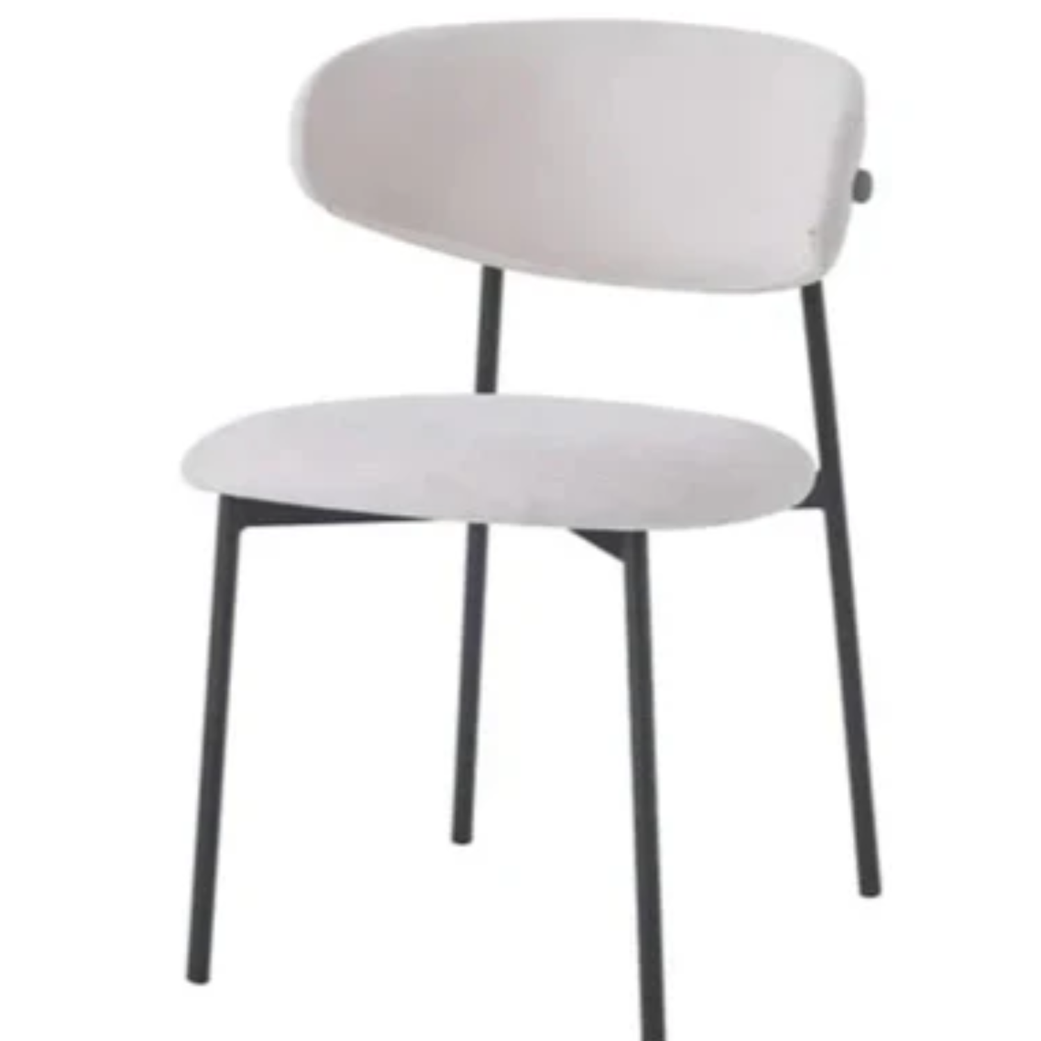 Chaise  Revêtement Tissu Côtelé ou Serge – Pieds Métal Noir