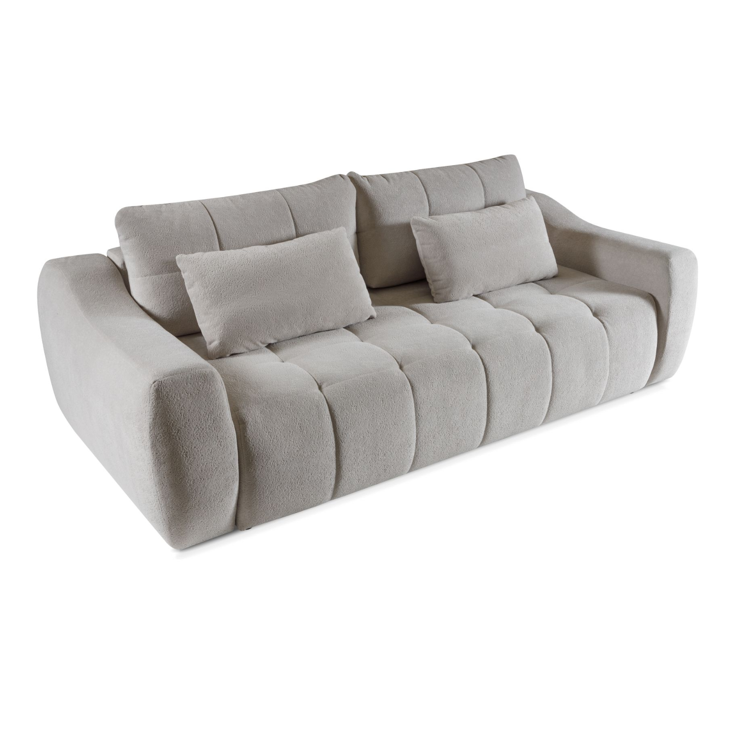 Canapé-lit 3 places Gris – Confort, Fonction Couchage & Coffre de Rangement