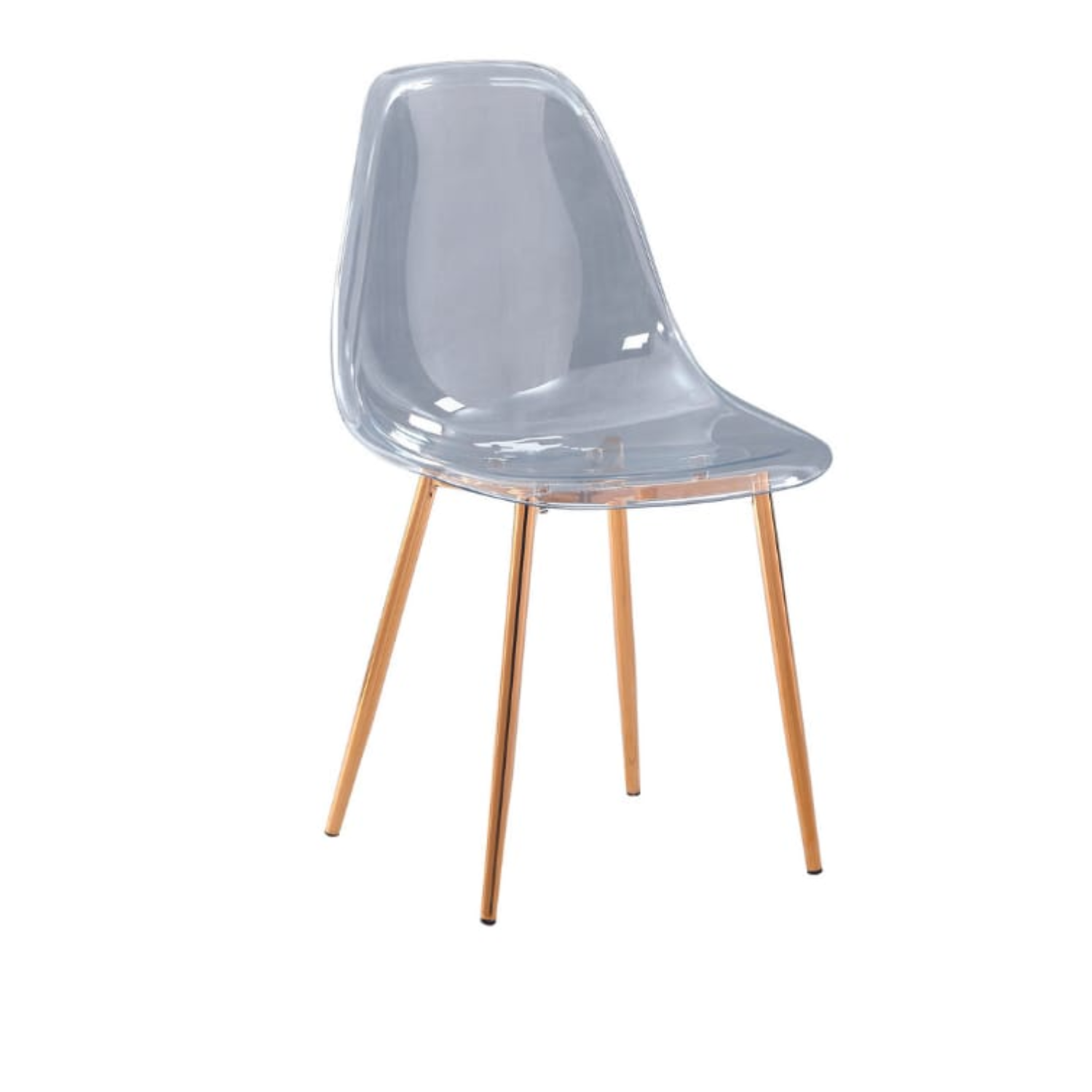 Chaise transparente – Style invisible avec piètement doré ou argenté