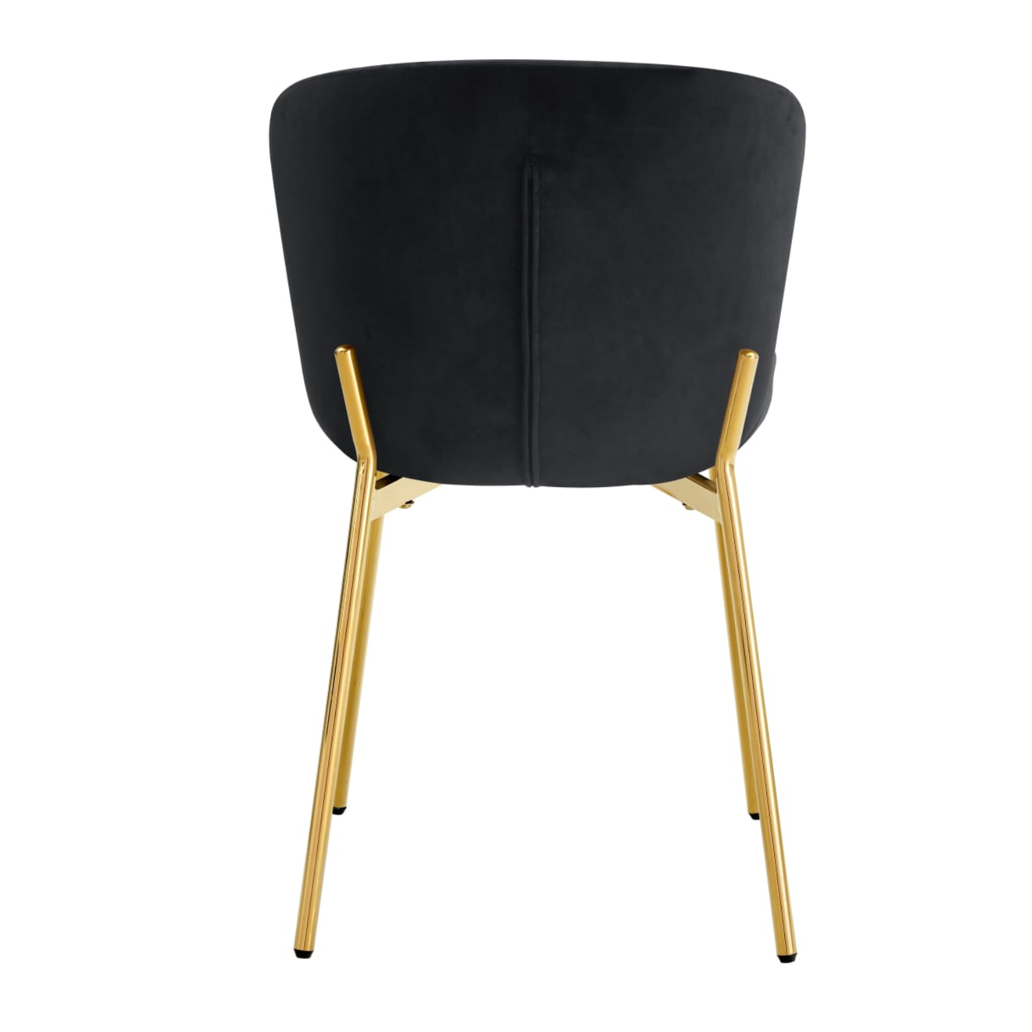 Chaise  en Assise velours avec structure métallique dorée, style moderne