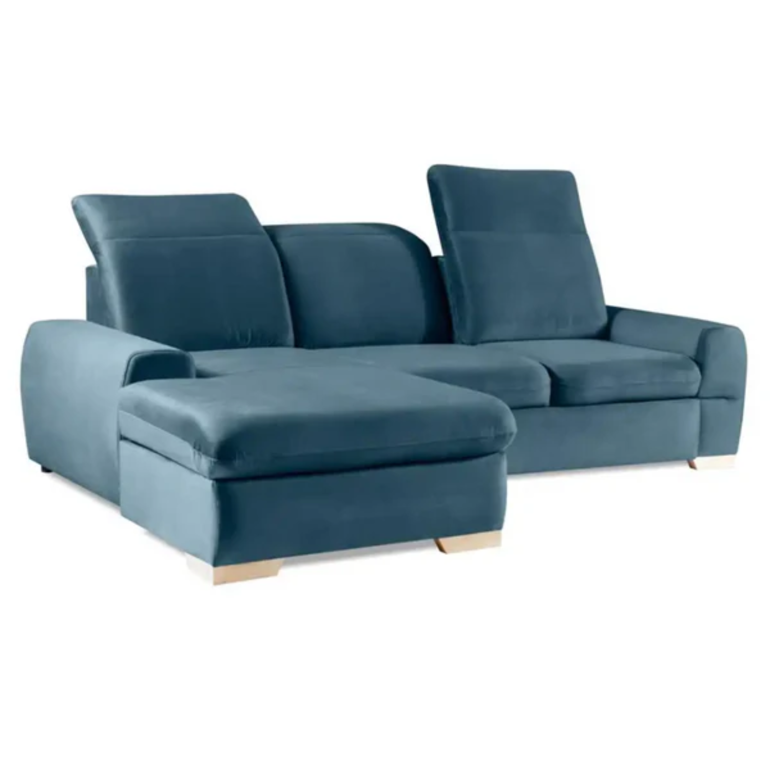 Canapé d’angle réversible avec couchage 200x140 cm et rangement intégré