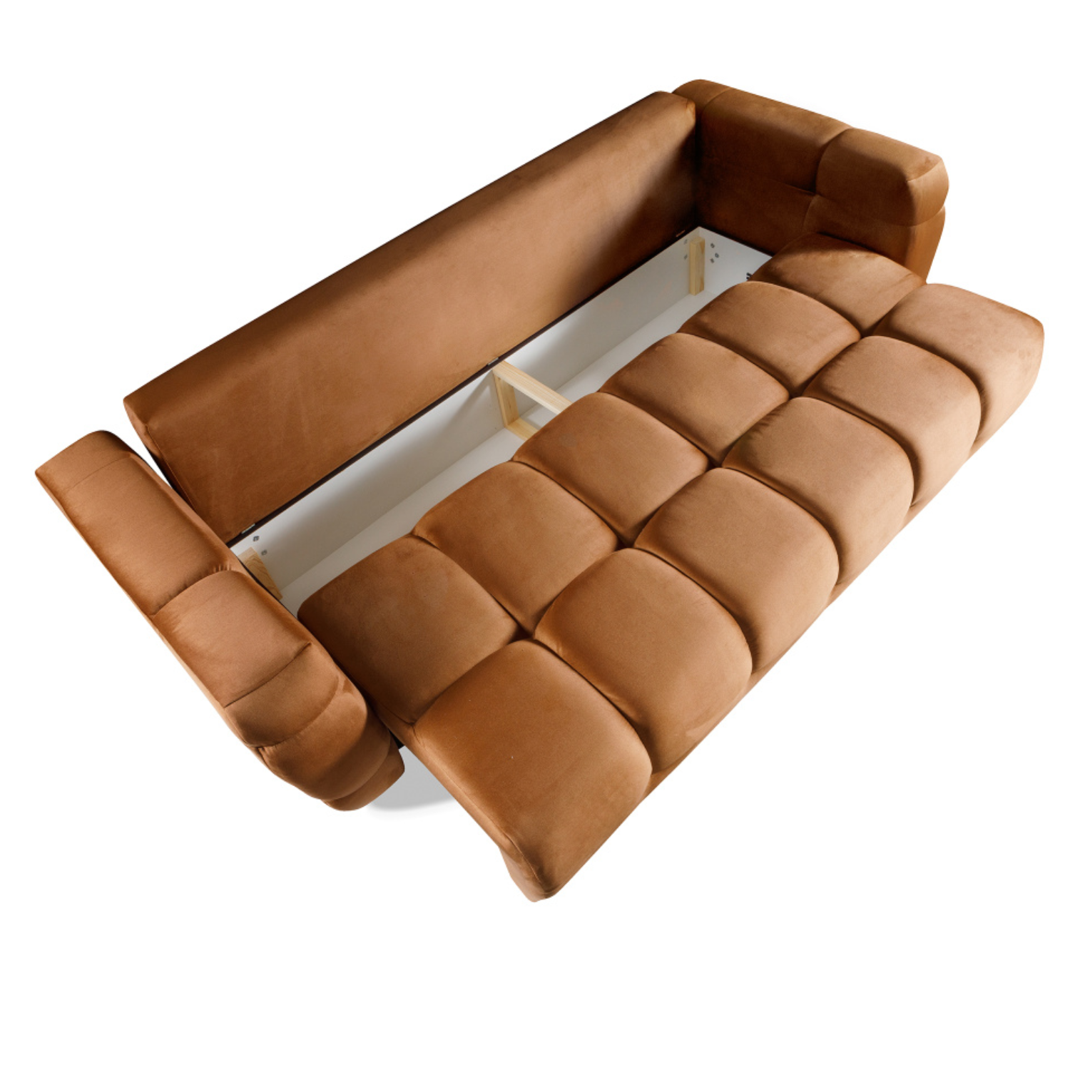 Canapé Convertible 3 Places  avec Coffre de Rangement et Fonction Lit 142x200 cm