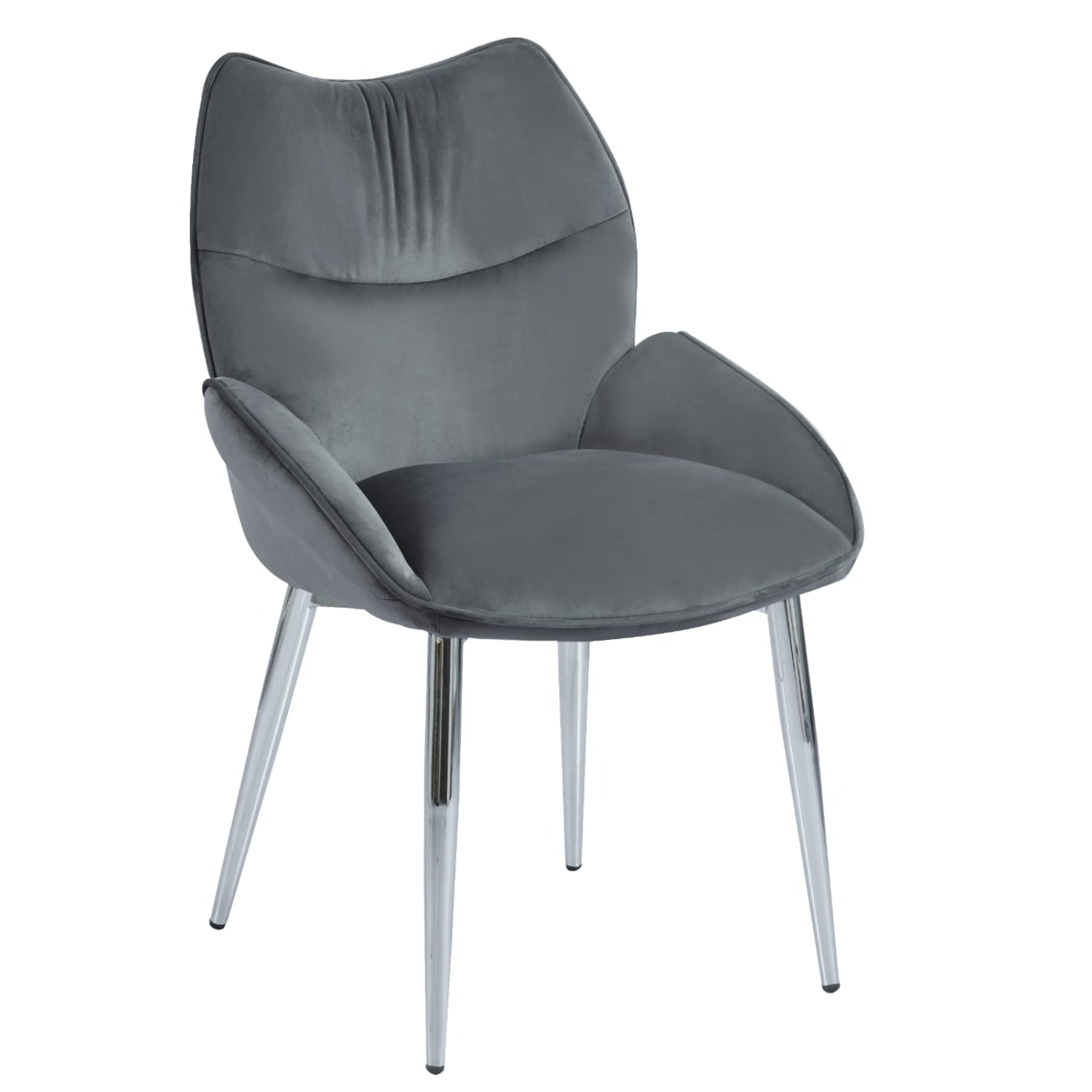 chaise  Assise ergonomique en velours & pieds métal