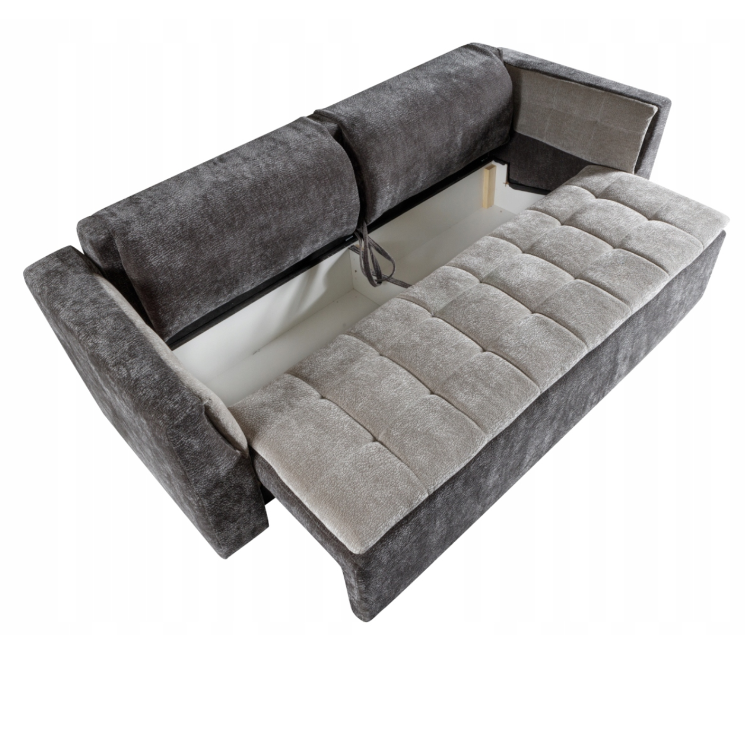 Canapé-lit – Grand canapé gris convertible avec couchage 191x150 cm