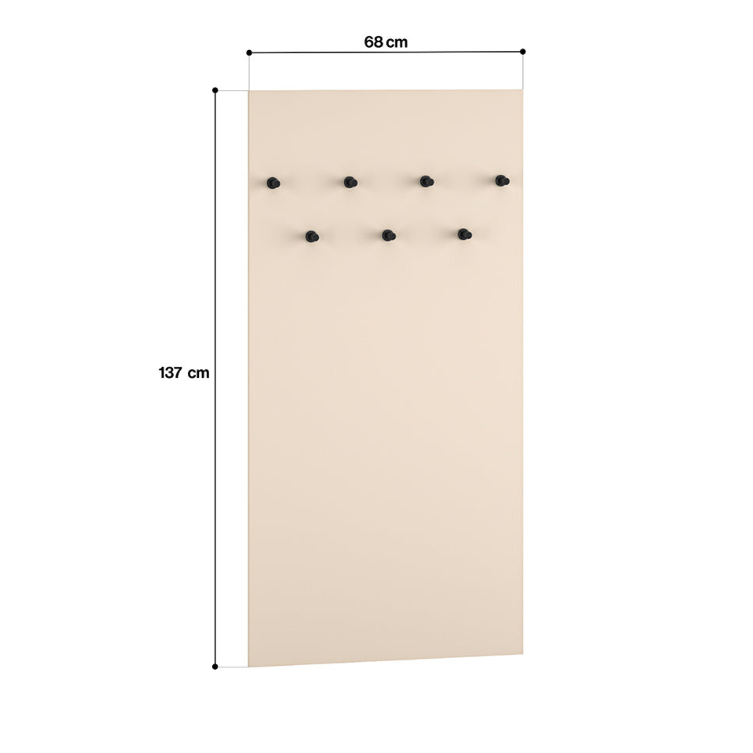 Cintre  Élégance Contemporaine en Cachemire / Velours cachemire  avec 7 Crochets Noirs