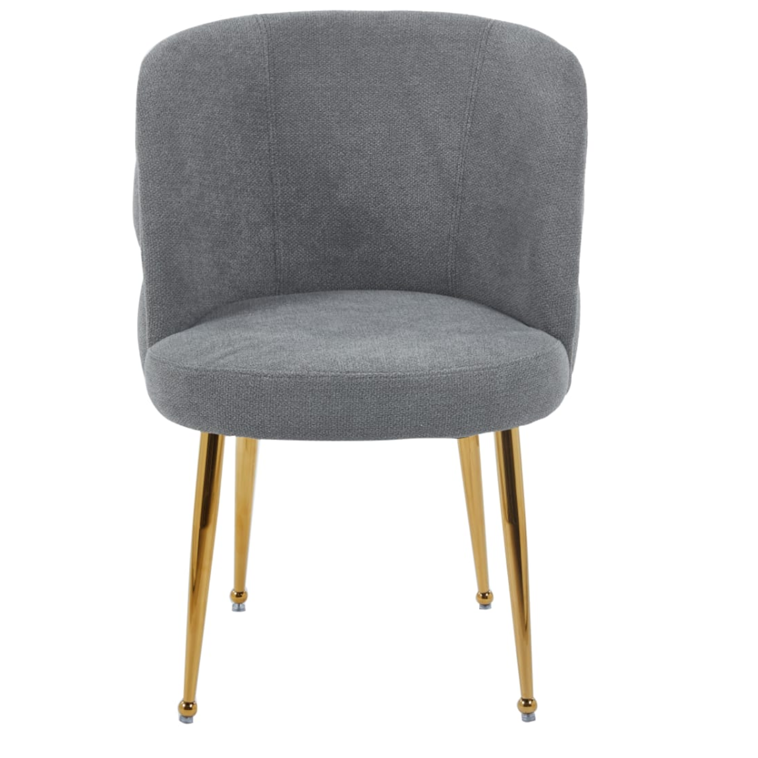 Chaise en tissu effet lin avec piètement métal– Design moderne et confortable