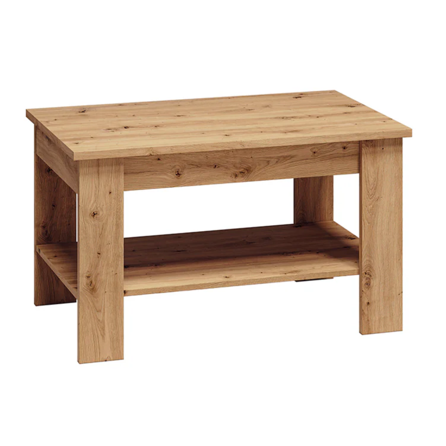 Table Basse Banc – Chêne de Lefkas & Noir – 114 cm – Design Industriel et Robuste