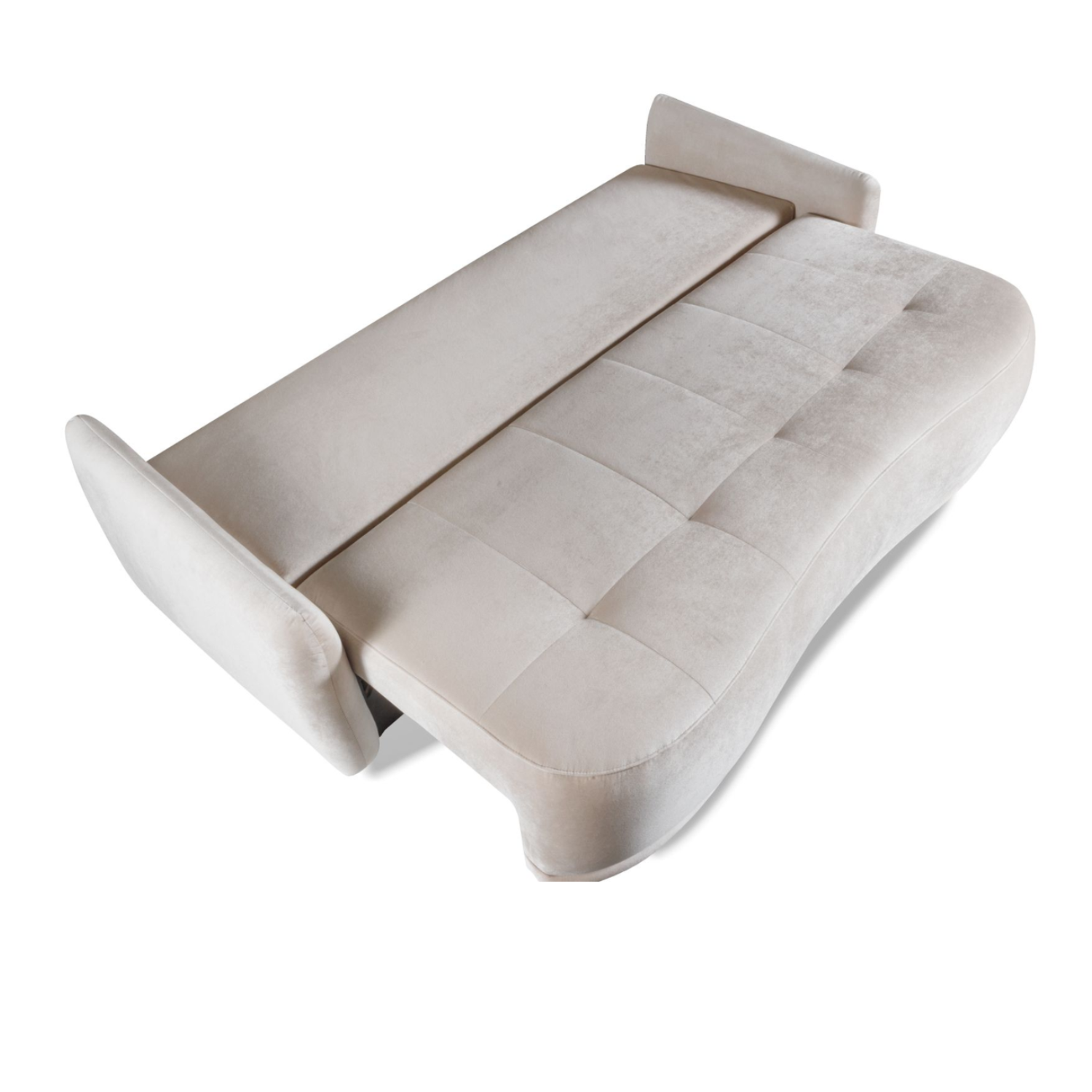 Canapé d’angle avec fonction couchage, coffre de rangement et revêtement tissu