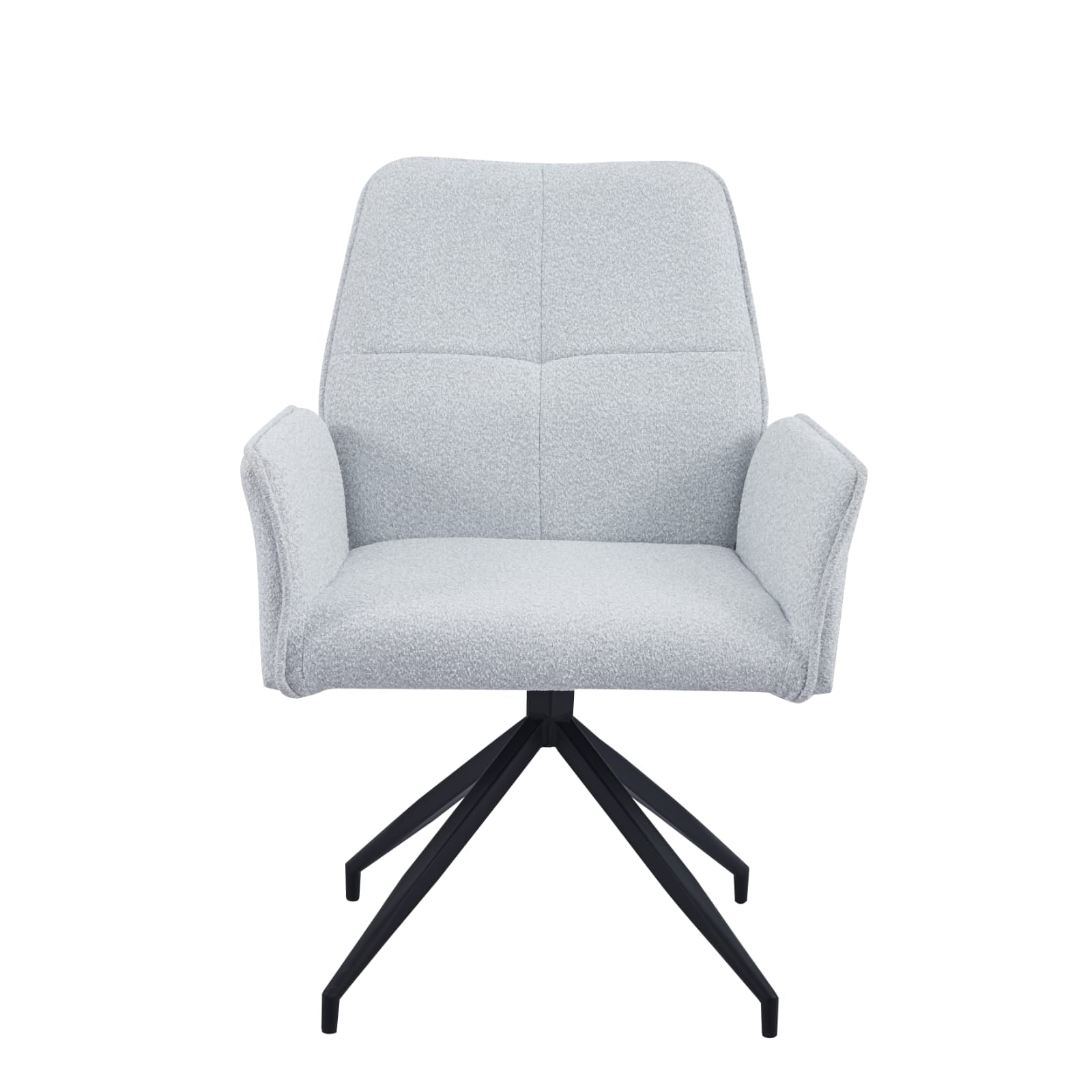 Chaise pivotante – Assise Confortable en Tissu  haut de gamme & Piétement Métal Noir , rotation 360° - Decora Home