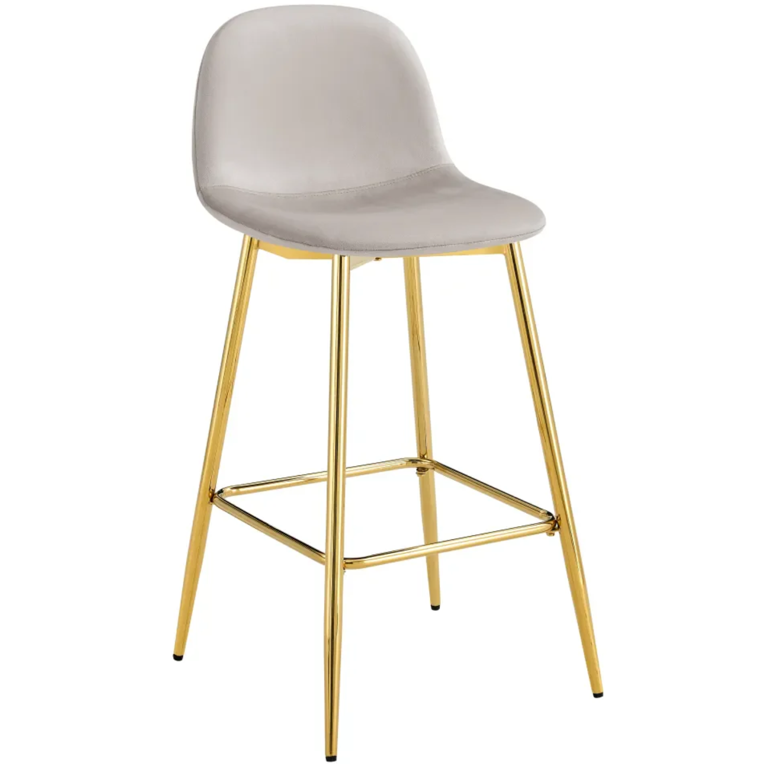 Tabouret de bar élégant en velours et métal doré – Chic, Confort et Style Scandinave
