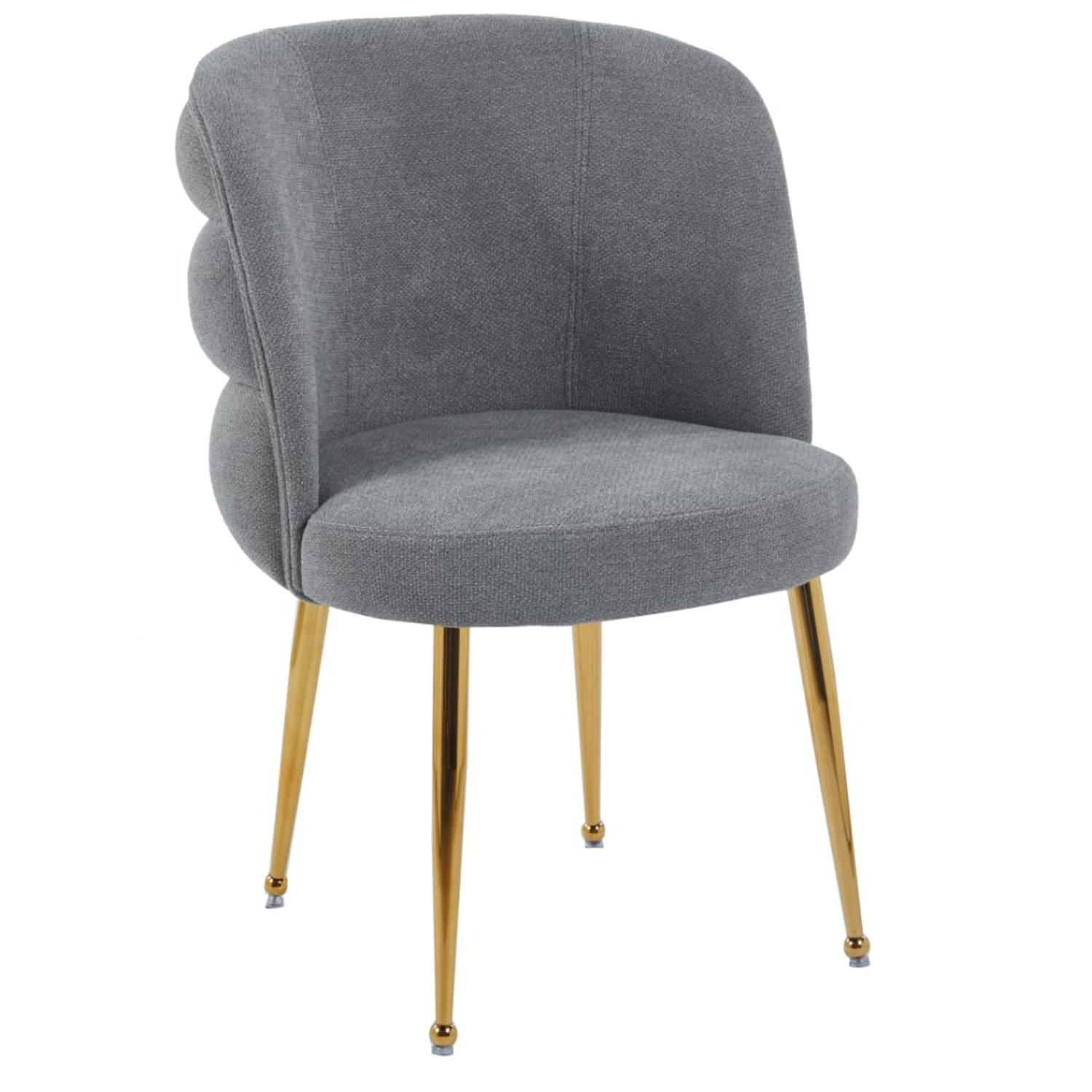 Chaise en tissu effet lin avec piètement métal– Design moderne et confortable