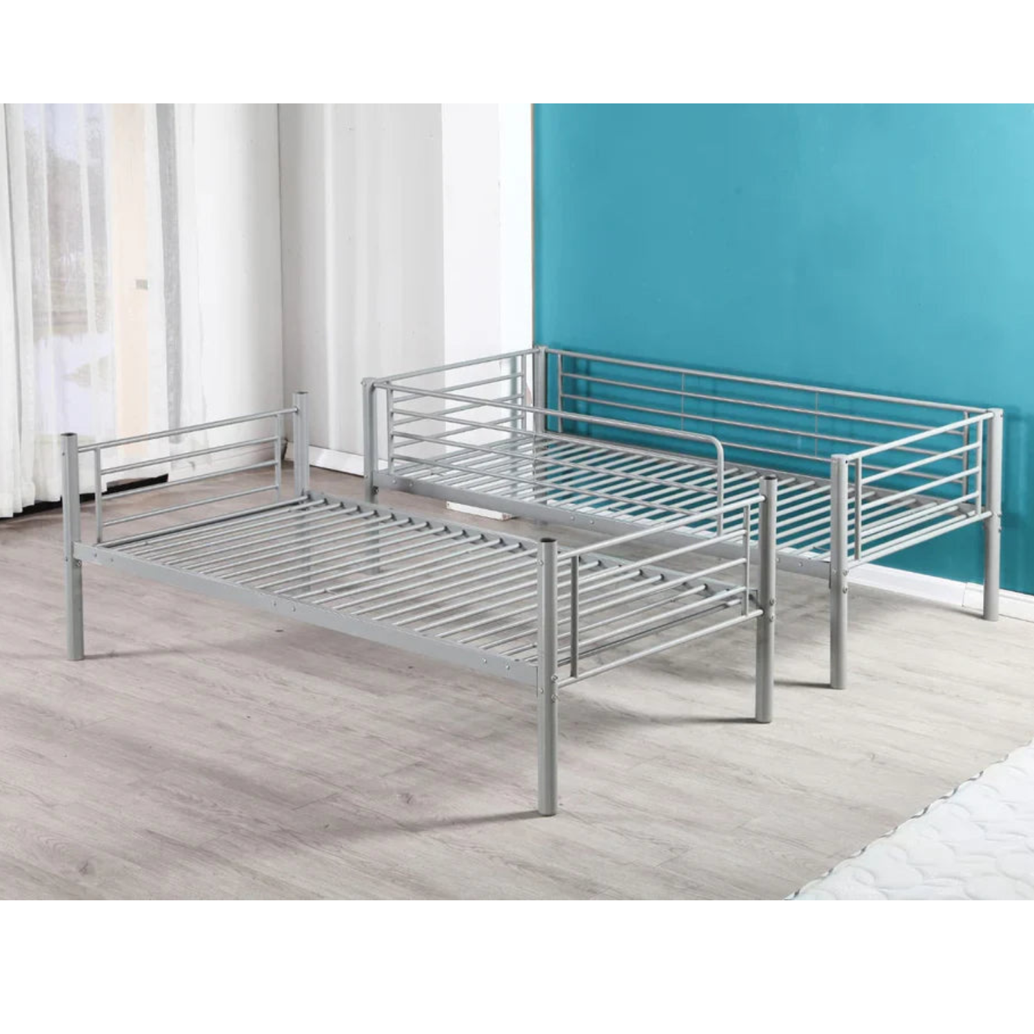 Lit superposé séparable revêtement et sommier en acier 90x 190cm