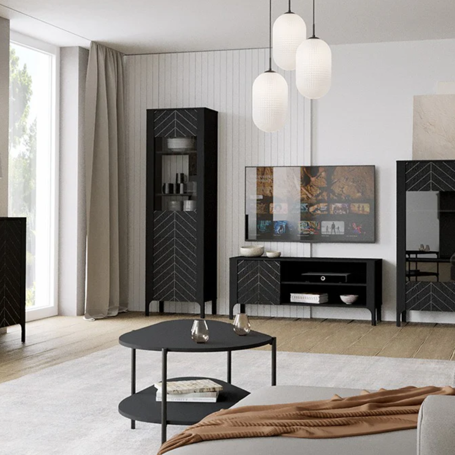 Table Basse Moderne à Deux Niveaux avec Structure en Métal