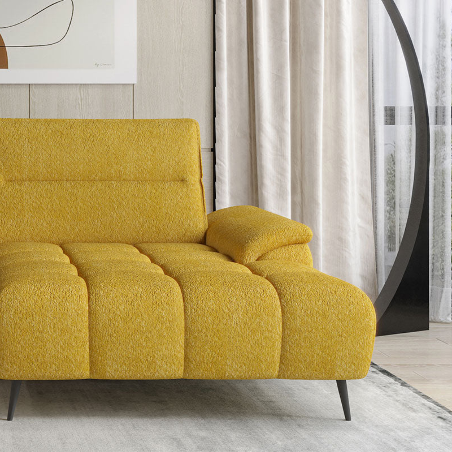 Canapé d’angle – Convertible avec rangement, têtières réglables & design moderne (S, L, XL)