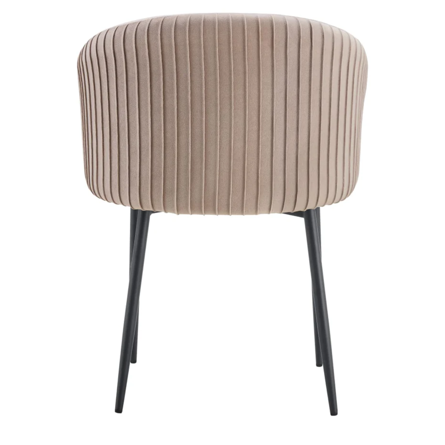 Chaise avec assise en velours et piètement en acier